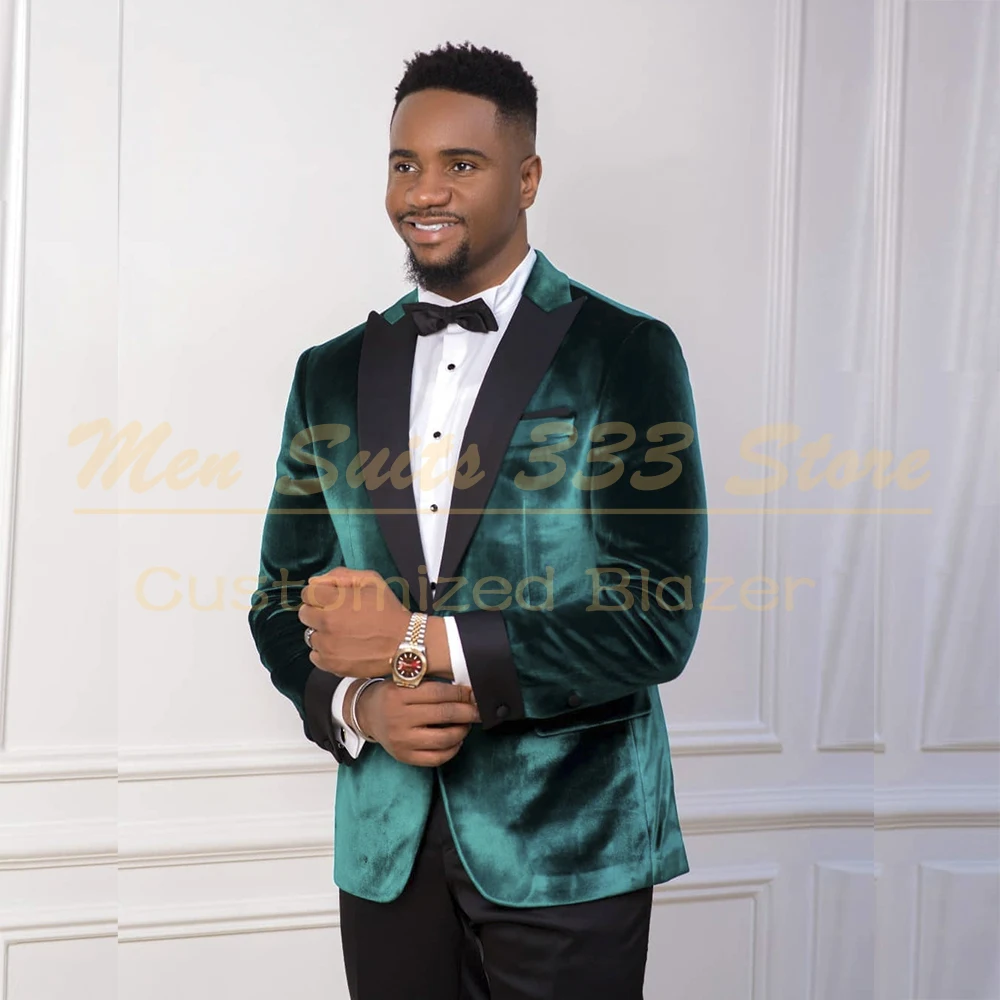 Elegant Velvet Suits for Men Fashion One-Button Peak Lapel Slim Fit 2 Piece Jacket Pants Terno Fashion Wedding Male Clothing
Elegant Velvet Suits for Men Fashion One-Button Peak Lapel Slim Fit 2 Piece Jacket Pants Terno Fashion Wedding Male Clothing