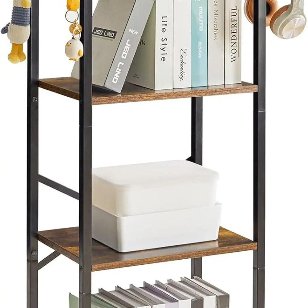 Книжный шкаф, 4-уровневая книжная полка с узкой лестницей, отдельно стоящие стеллажи, многофункциональная стойка для хранения, для домашнего офиса, гостиной
Книжный шкаф, 4-уровневая книжная полка с узкой лестницей, отдельно стоящие стеллажи, многофункциональная стойка для хранения, для домашнего офиса, гостиной