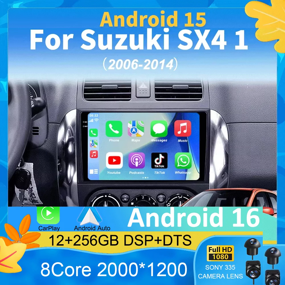 Android 16 For Suzuki SX4 2006 2007 2008 2009 2010 2011 2012 2 Din BT Car Radio Stereo Multimedia Video Player Navigaion Carplay
Android 16 For Suzuki SX4 2006 2007 2008 2009 2010 2011 2012 2 Din BT Car Radio Stereo Multimedia Video Player Navigaion Carplay