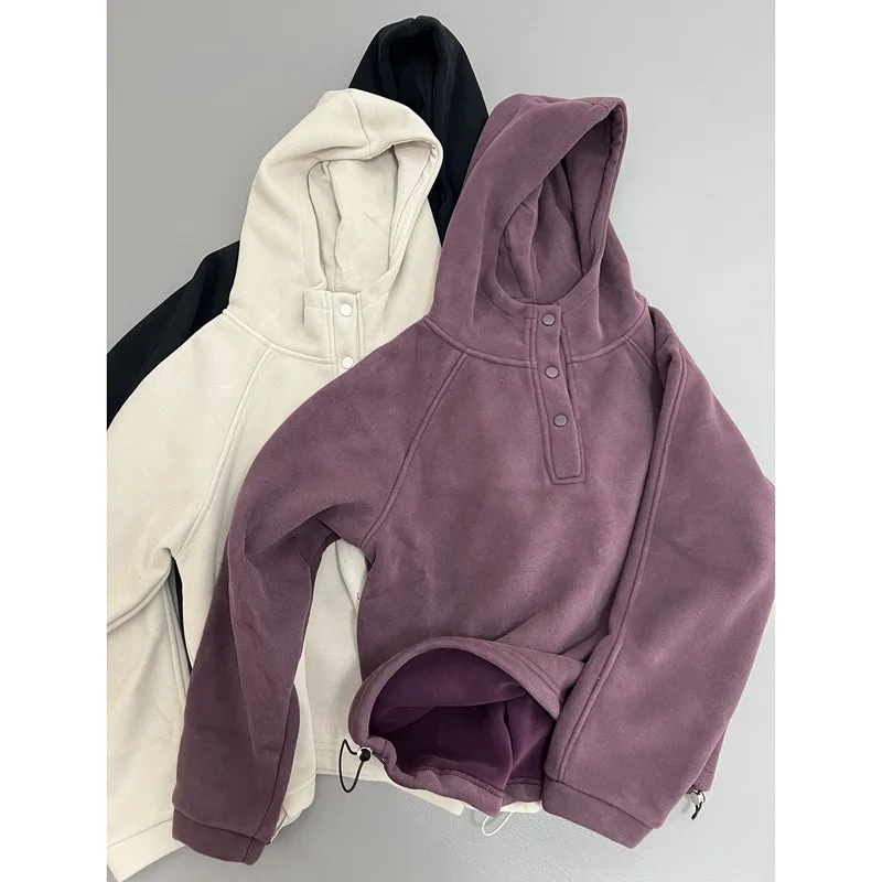 YYAHAS Модная теплая и толстая флисовая толстовка с заклепками и пряжкой, свободный флисовый свитер с длинными рукавами, повседневный топ
YYAHAS Модная теплая и толстая флисовая толстовка с заклепками и пряжкой, свободный флисовый свитер с длинными рукавами, повседневный топ