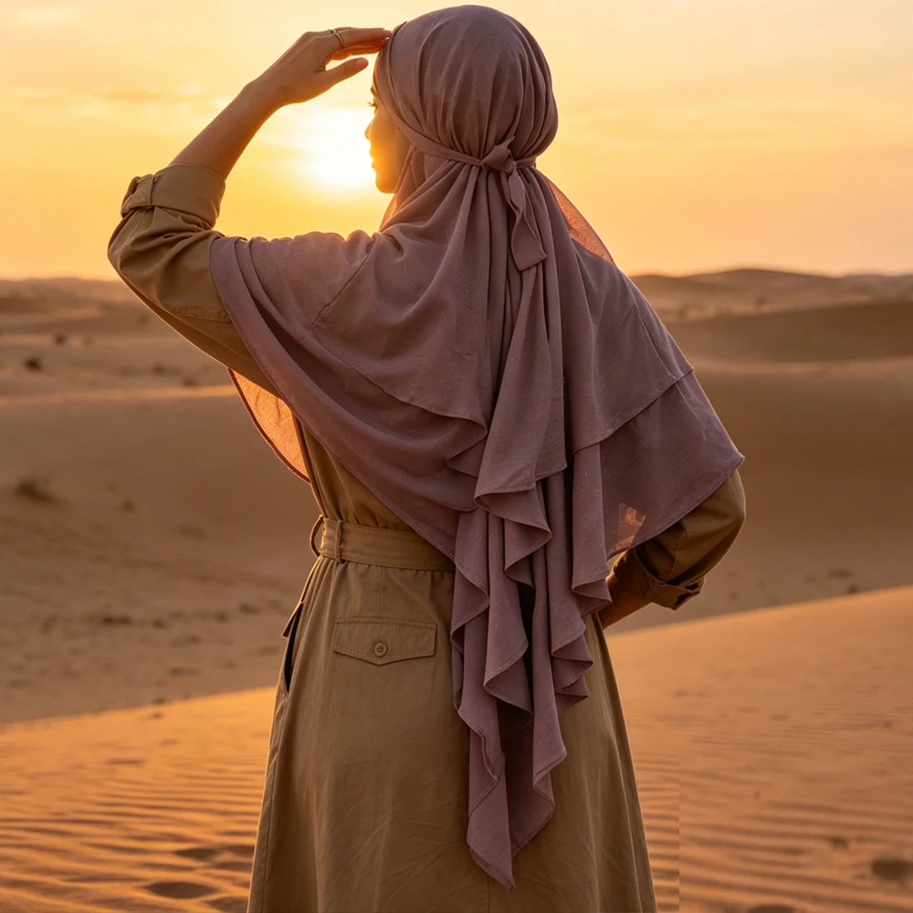 Glitter Women Muslim Prayer Hijab Overhead 2 Layer Khimar Ramadan Eid Djellaba Headscarf Abaya Niqab Nikab Islam Headdress Burqa
Glitter Women Muslim Prayer Hijab Overhead 2 Layer Khimar Ramadan Eid Djellaba Headscarf Abaya Niqab Nikab Islam Headdress Burqa
