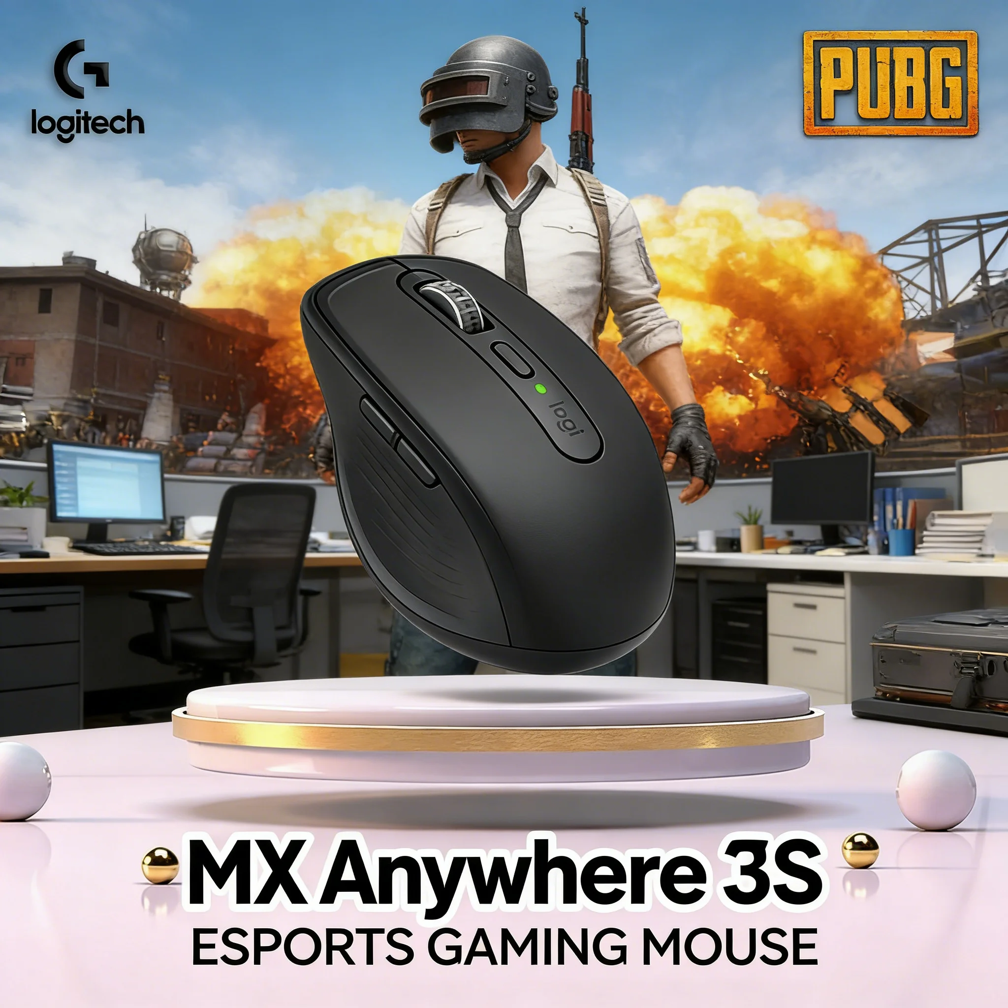 Logitech MX Anywhere 3S Wireless Mouse Compact 8K DPI Tracking Logitech Flow Onboard Memory Multi-OS Support