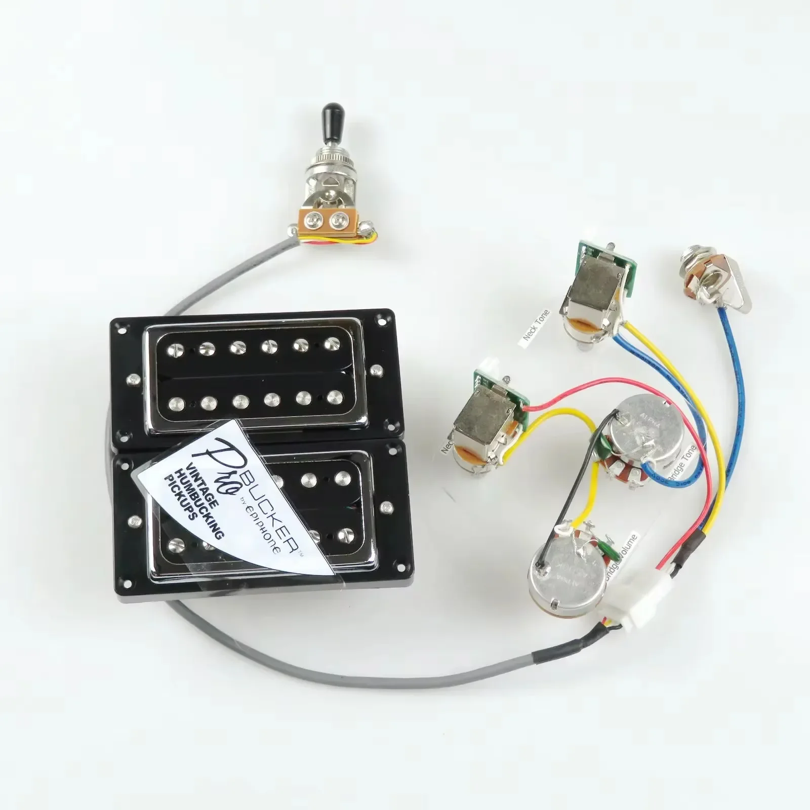 Epip LP Standard PRO Bucker Alnico 5 хамбакер Пикап электрическая гитара звукосниматели с комплектом жгутов проводов (CR Pickups)
Epip LP Standard PRO Bucker Alnico 5 хамбакер Пикап электрическая гитара звукосниматели с комплектом жгутов проводов (CR Pickups)