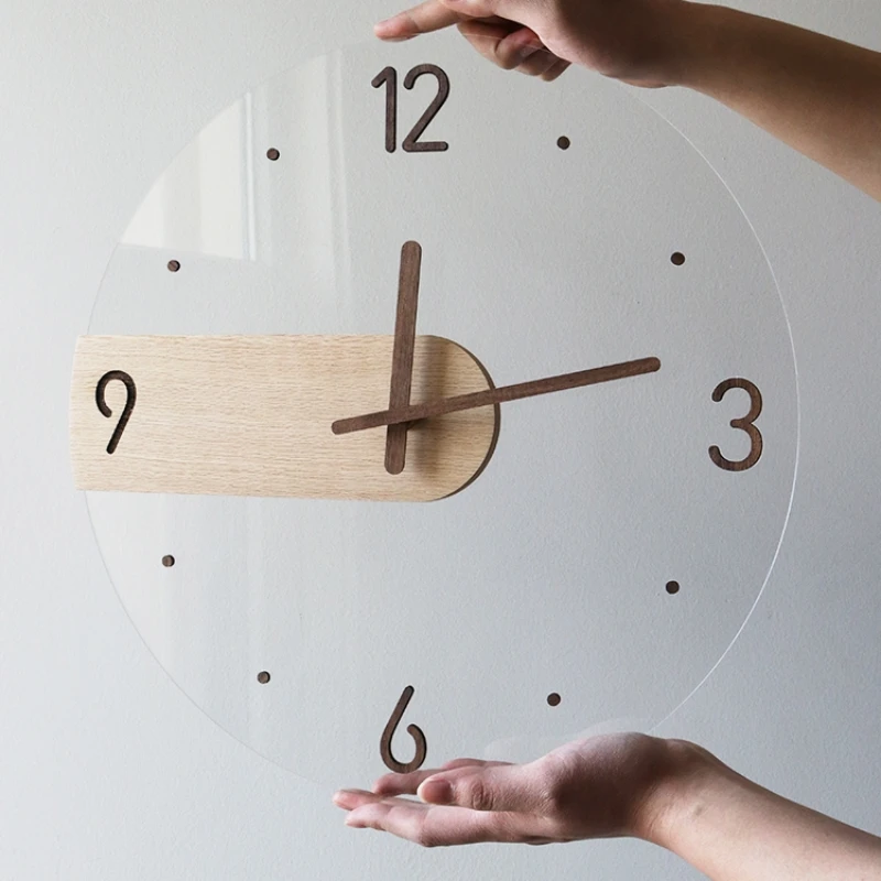 Creative Nordic Simple Solid Wood Wall Transparent Clock, Wall Living Room, Home Wall Decorative
Creative Nordic Simple Solid Wood Wall Transparent Clock, Wall Living Room, Home Wall Decorative