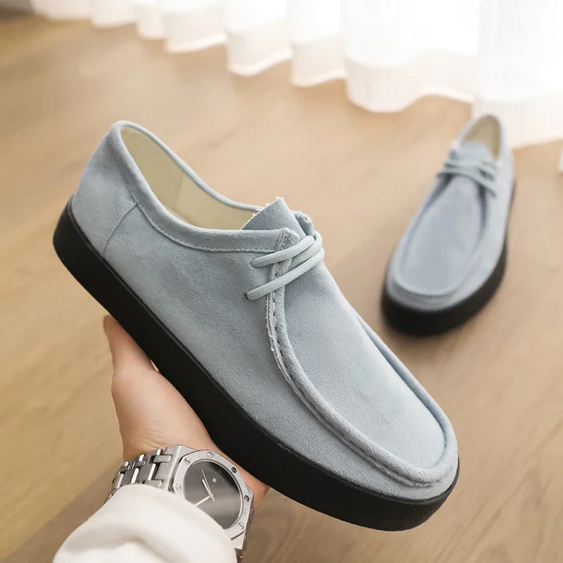 Trendy Blue Suede Leather Loafers For Men Moccasins Platform Men's Casual Shoes Comfortable Slip-on Shoes Man chaussure hommes
Trendy Blue Suede Leather Loafers For Men Moccasins Platform Men's Casual Shoes Comfortable Slip-on Shoes Man chaussure hommes