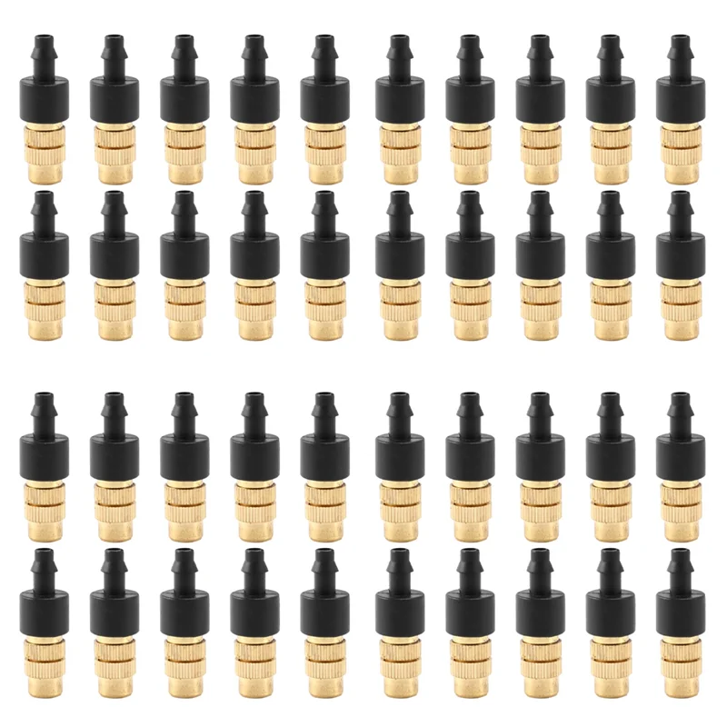 Y50A-40 Pcs Adjustable Misting Nozzle For Gardening Sprinkle Brass Watering Sprinkler Sprayer For Irrigation System
Y50A-40 Pcs Adjustable Misting Nozzle For Gardening Sprinkle Brass Watering Sprinkler Sprayer For Irrigation System