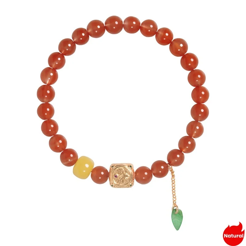 Natural Nanhong Agate 7mm Beads Strand Bracelets Mellite Jadeite Tassel S925 Silver Plated Gold Hand String Jewelry Wholesale
Natural Nanhong Agate 7mm Beads Strand Bracelets Mellite Jadeite Tassel S925 Silver Plated Gold Hand String Jewelry Wholesale