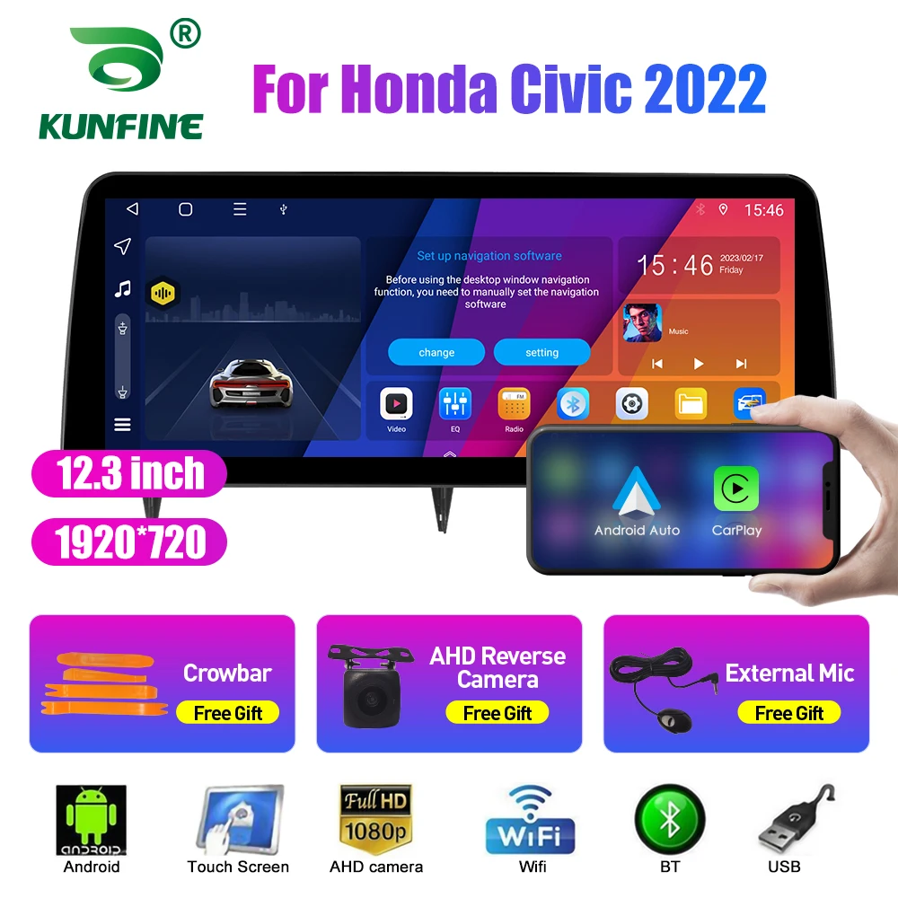 12,3-дюймовый встроенный QLED экран, автомобильное радио для Honda Civic 2022, Android, восьмиядерный автомобильный стерео DVD, GPS-навигация, Carplay
12,3-дюймовый встроенный QLED экран, автомобильное радио для Honda Civic 2022, Android, восьмиядерный автомобильный стерео DVD, GPS-навигация, Carplay