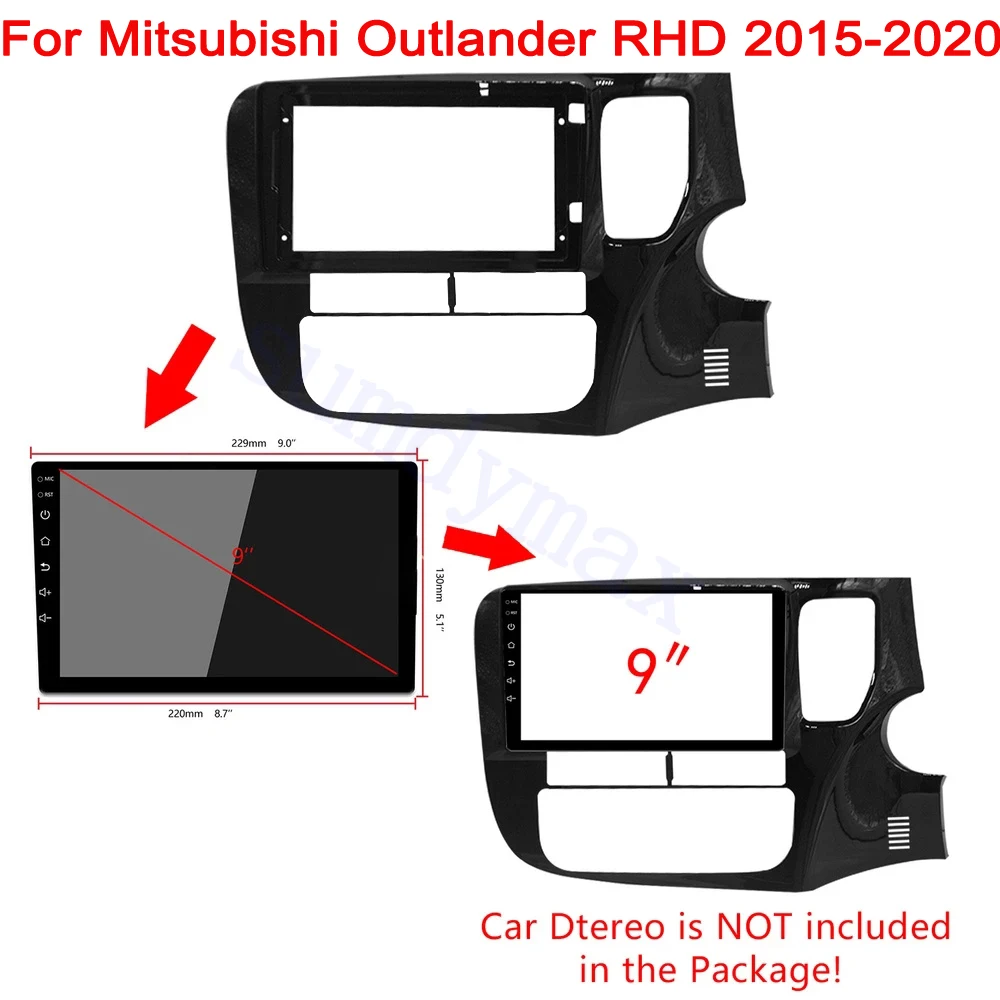 9" Car Radio Fascia Panel Frame for MITSUBISHI Outlander 2015-2020 Dashboard ABS+PC Plastic Installatio
9" Car Radio Fascia Panel Frame for MITSUBISHI Outlander 2015-2020 Dashboard ABS+PC Plastic Installatio