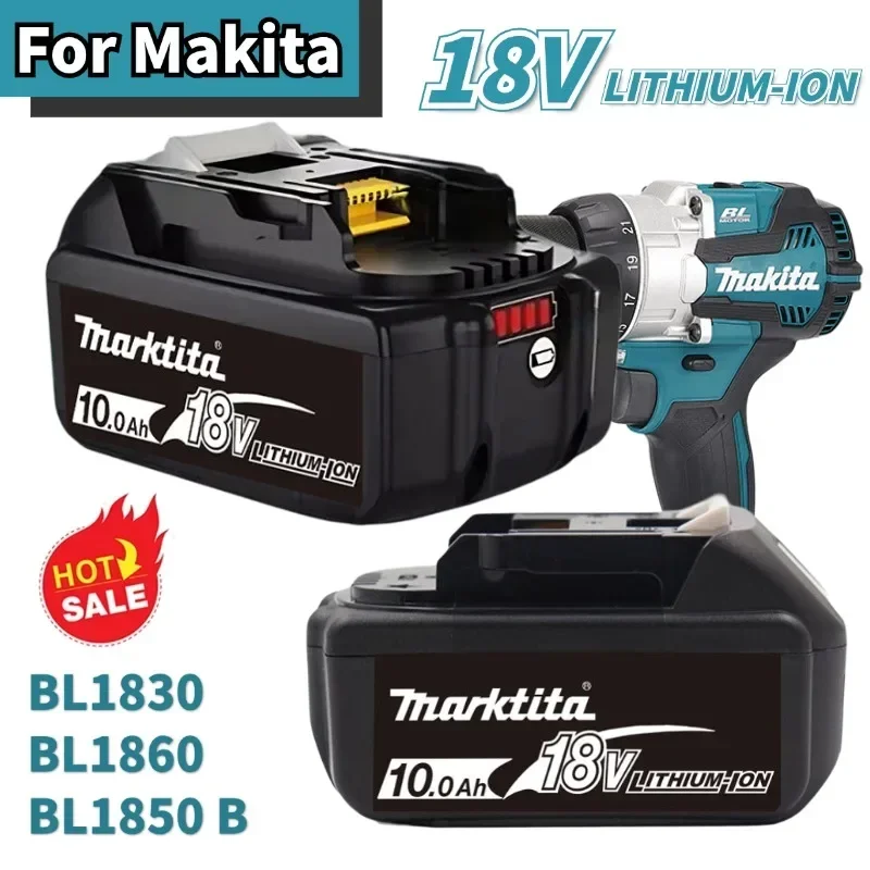 Original BL1860 18V 10.0Ah Lithium-ion Battery for Makita 18V Battery Replacement BL1840 BL1850 BL1860 BL1860B Tools
Original BL1860 18V 10.0Ah Lithium-ion Battery for Makita 18V Battery Replacement BL1840 BL1850 BL1860 BL1860B Tools