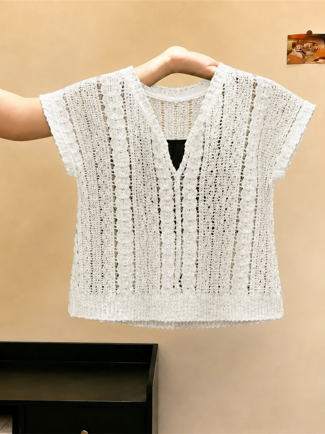 Elegant Hollow out Knitted Top Women's Summer Fashion Gentle Style Ice Silk Short Sleeve T-Shirt Korean Version Straight Cut
Elegant Hollow out Knitted Top Women's Summer Fashion Gentle Style Ice Silk Short Sleeve T-Shirt Korean Version Straight Cut