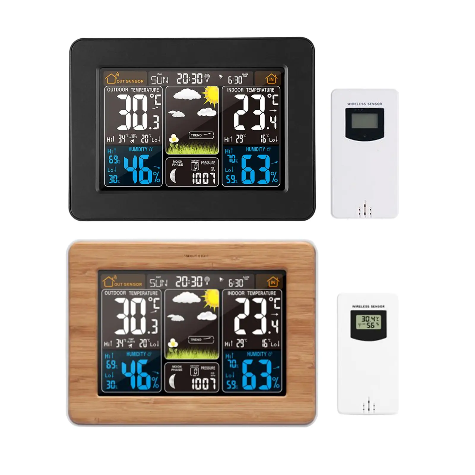 Large Display Color with Sensor Moon Phase with Snooze Function for Home Outdoor
Large Display Color with Sensor Moon Phase with Snooze Function for Home Outdoor