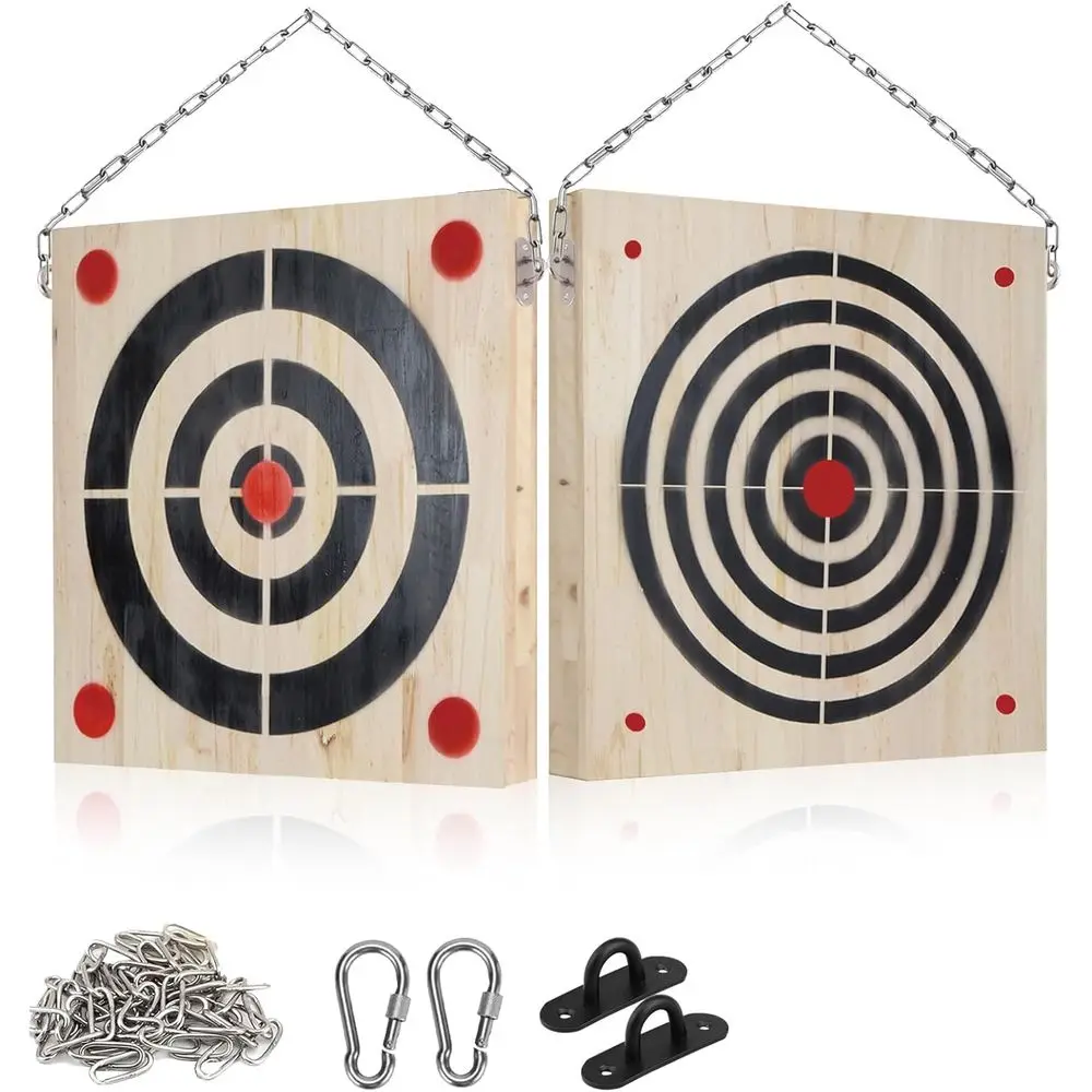Sturdy Wooden Axe Toss Target with Portable Knie Target and Grips
Sturdy Wooden Axe Toss Target with Portable Knie Target and Grips
