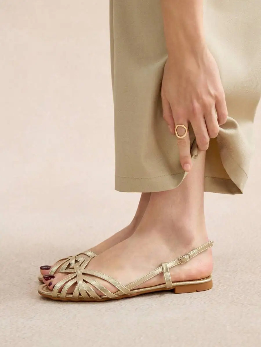 Womens Square Toe Flat Sandals With Buckle Strap PU Material Minimalist Casual Daily Shoes
Womens Square Toe Flat Sandals With Buckle Strap PU Material Minimalist Casual Daily Shoes