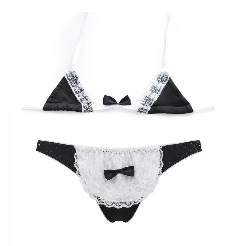 Kawaii Bra Thong Bikini Set Big Breasts Sexy Lingerie Temptation Maid Uniform Role Play Costumes Three Point Nightwear
Kawaii Bra Thong Bikini Set Big Breasts Sexy Lingerie Temptation Maid Uniform Role Play Costumes Three Point Nightwear