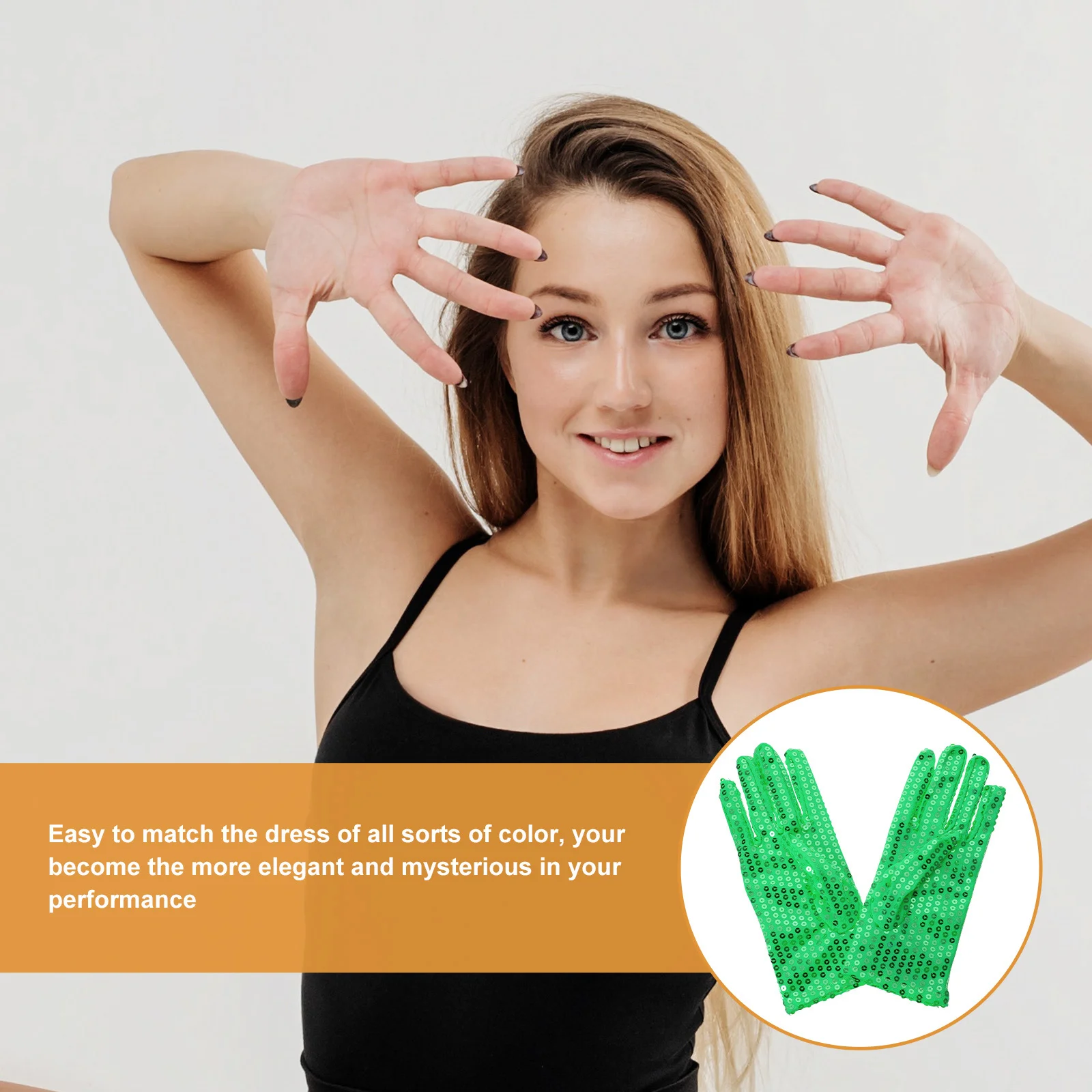 1Pair Party Gloves Decorative Sequin Breathable Stage Dancing Gloves for Girls Performance Shows Dancing Supplies
1Pair Party Gloves Decorative Sequin Breathable Stage Dancing Gloves for Girls Performance Shows Dancing Supplies