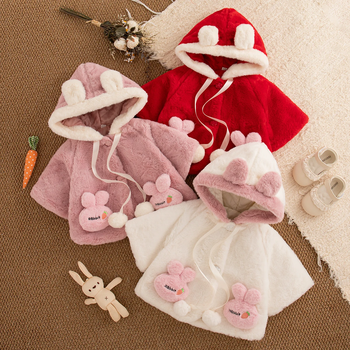 Baby Girl Outerwear Winter Solid Color Rabbit Ear Button Hooded Baby Tops Cute Fleece Lining Warm Girl Jacket Baby Clothing
Baby Girl Outerwear Winter Solid Color Rabbit Ear Button Hooded Baby Tops Cute Fleece Lining Warm Girl Jacket Baby Clothing 