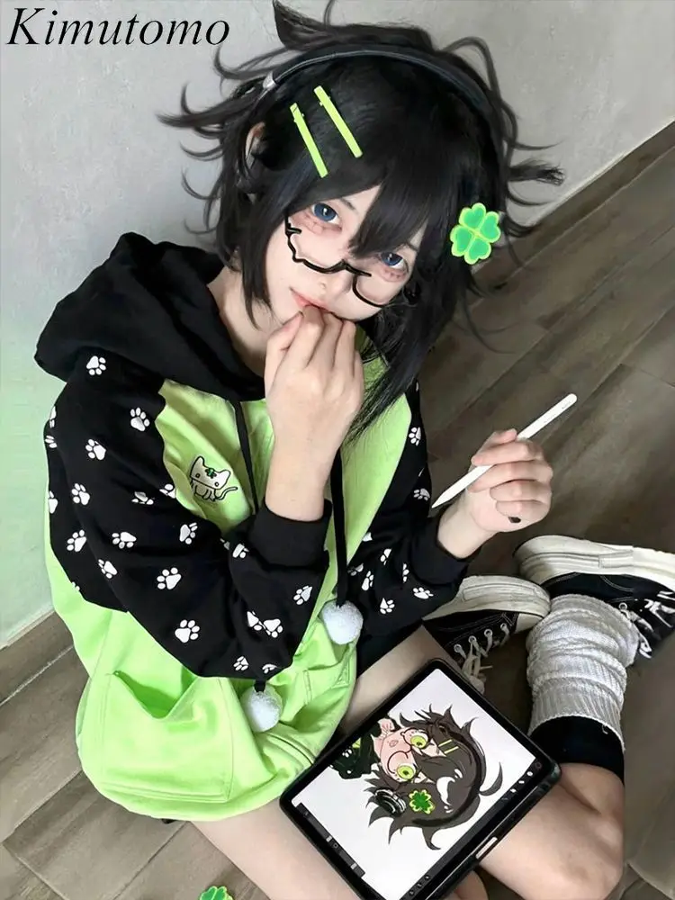 Kimutomo Hoodies Women Cartoon Cat Ears Autumn Winter Fashion Contrast Outwear Loose Sweatshirt Y2k Harajuku Pockets Jackets
Kimutomo Hoodies Women Cartoon Cat Ears Autumn Winter Fashion Contrast Outwear Loose Sweatshirt Y2k Harajuku Pockets Jackets