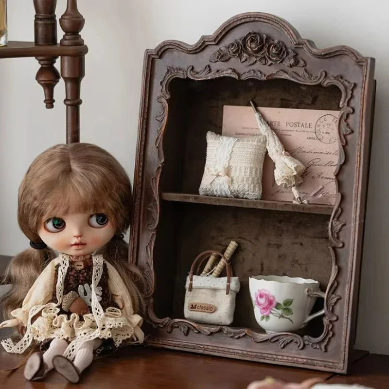 French Home Decorative Shelving Resin Relief Wall Hanging Storage Holders Cabinet Retro Double Storage Rack Aesthetic Ornaments
French Home Decorative Shelving Resin Relief Wall Hanging Storage Holders Cabinet Retro Double Storage Rack Aesthetic Ornaments