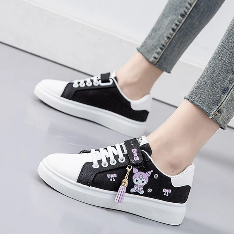 Kuromi Canvas Shoes Sanrios Girls Anime Figure Spring Autumn Child Shoe Sneakers Student Kawaii Cartoon Leisure Sports Sneakers
Kuromi Canvas Shoes Sanrios Girls Anime Figure Spring Autumn Child Shoe Sneakers Student Kawaii Cartoon Leisure Sports Sneakers