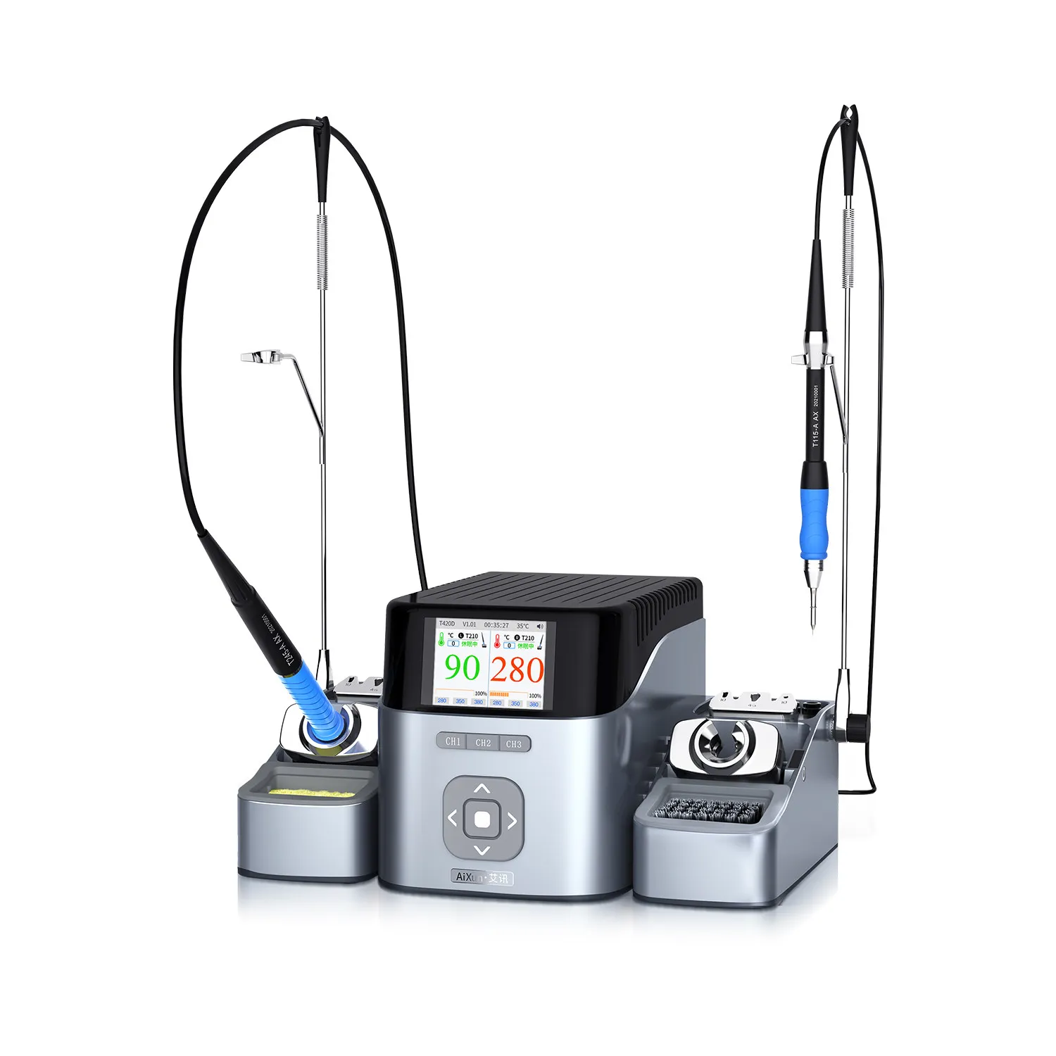 Smart T420D Wireless Soldering Station with Auto Sleep, Multi-handle Option for Circuit Board SMD Chip Soldering New
Smart T420D Wireless Soldering Station with Auto Sleep, Multi-handle Option for Circuit Board SMD Chip Soldering New