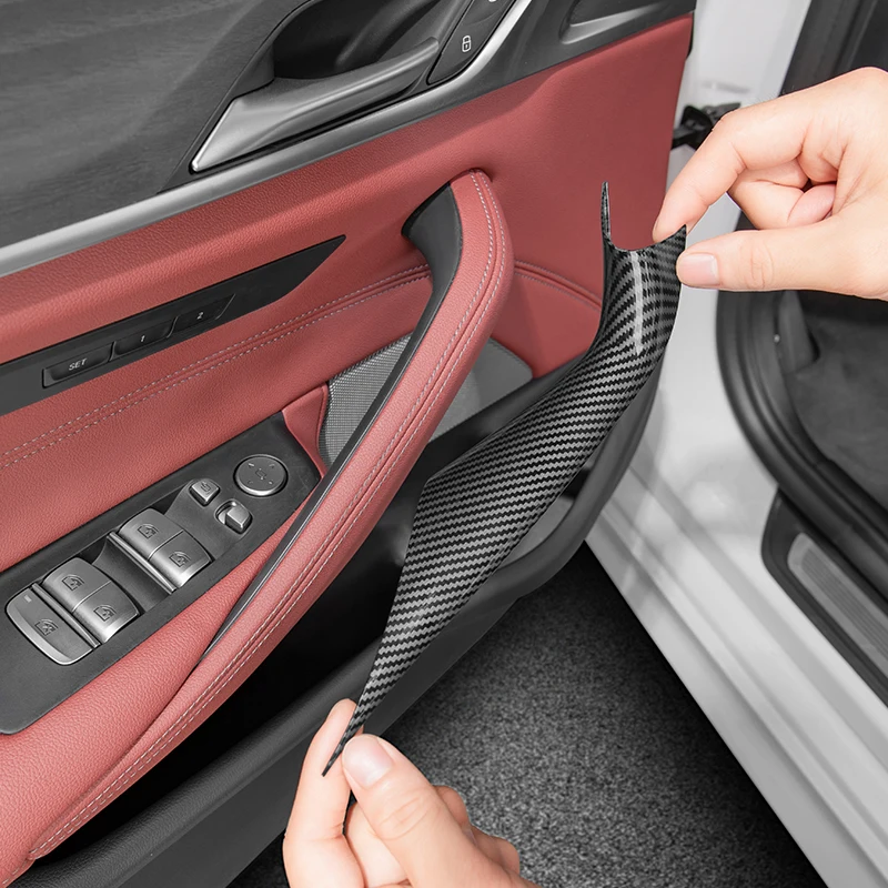 Car Inner Handle Door Panel Pull Trim Cover Carbon Fiber Black For BMW 5 Series G30 G38 2018 Car Styling Interior Auto Accessory
Car Inner Handle Door Panel Pull Trim Cover Carbon Fiber Black For BMW 5 Series G30 G38 2018 Car Styling Interior Auto Accessory