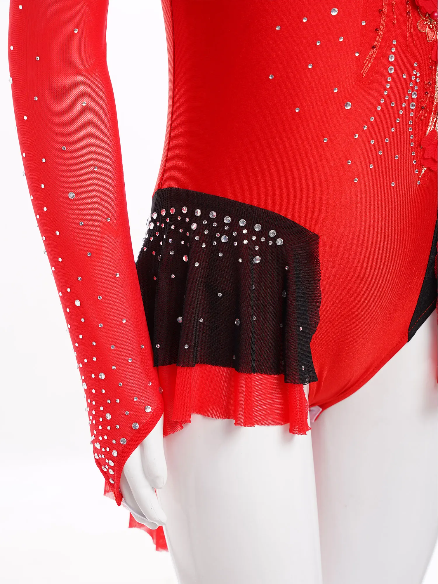 Kids Girls Applique Lyrical Dance Leotard Shiny Rhinestones Color Block Mesh Long Sleeve Bodysuit Ballet Performance Costume
Kids Girls Applique Lyrical Dance Leotard Shiny Rhinestones Color Block Mesh Long Sleeve Bodysuit Ballet Performance Costume