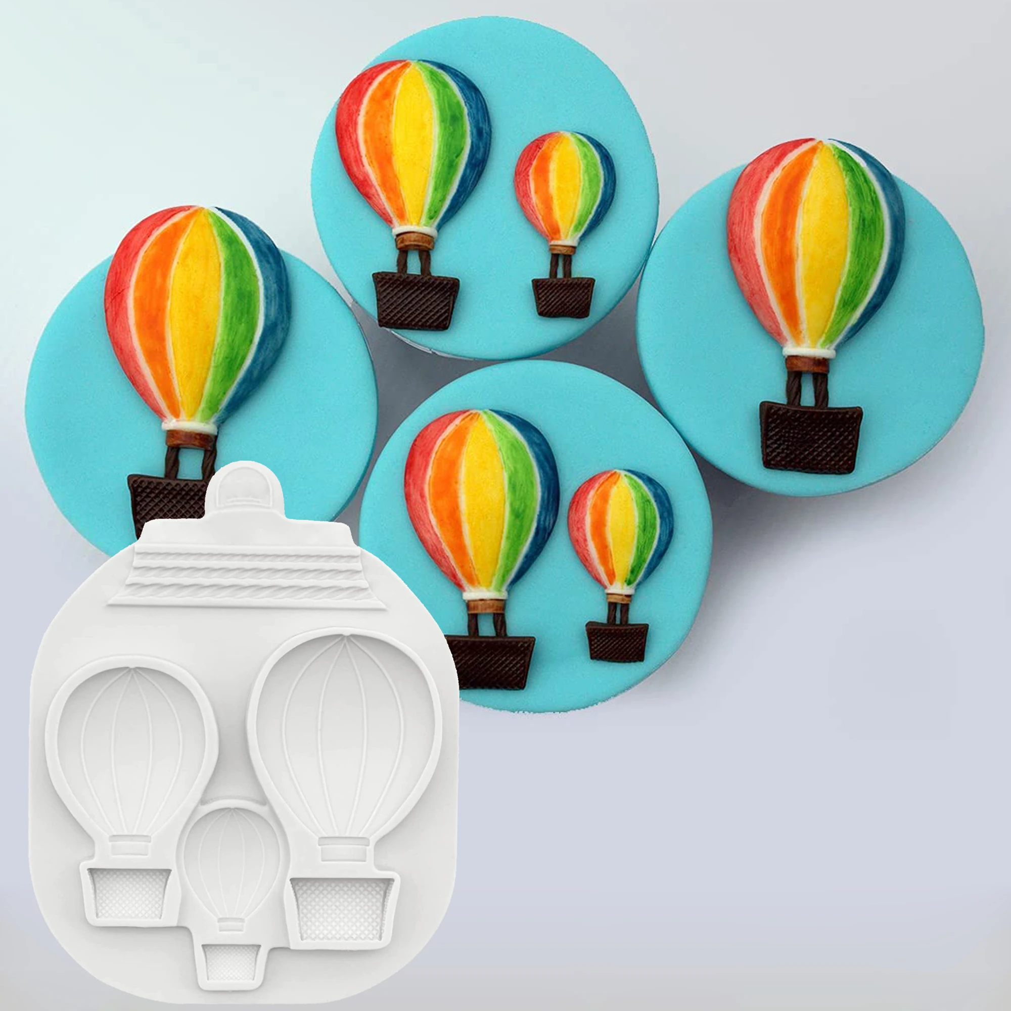 Hot Air Balloon Cake Mold Silicone Fondant Chocolate Molds For Baking Soap Tools Moulds Cupcake Jelly Candy Chocolate Decoration
Hot Air Balloon Cake Mold Silicone Fondant Chocolate Molds For Baking Soap Tools Moulds Cupcake Jelly Candy Chocolate Decoration