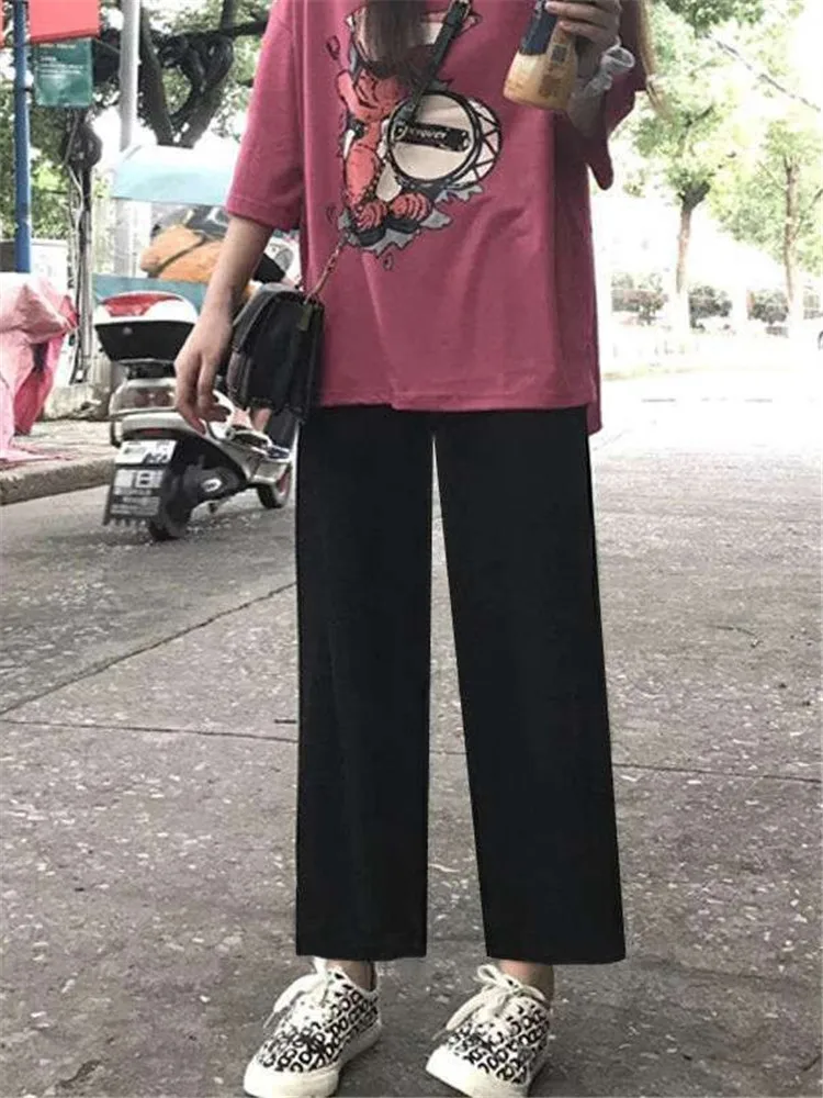 Slim Wide Leg Pants High Waist Straight Cut Spring Autumn Women's Casual Loose Fitting Versatile Small Stature Nine Point
Slim Wide Leg Pants High Waist Straight Cut Spring Autumn Women's Casual Loose Fitting Versatile Small Stature Nine Point