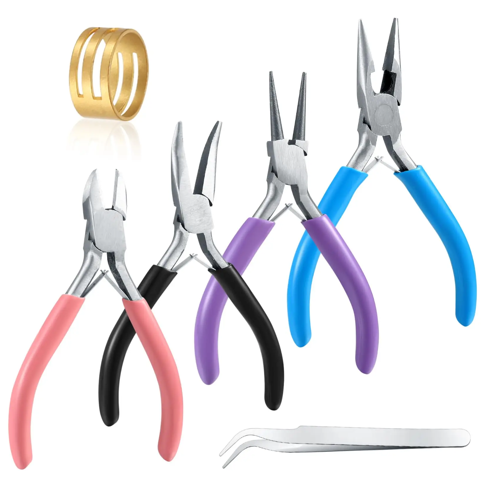 4Pcs Jewelry Pliers Set - Includes Needle, Chain, Long Nose Pliers & Wire Cutter for Beads & Repairs
4Pcs Jewelry Pliers Set - Includes Needle, Chain, Long Nose Pliers & Wire Cutter for Beads & Repairs