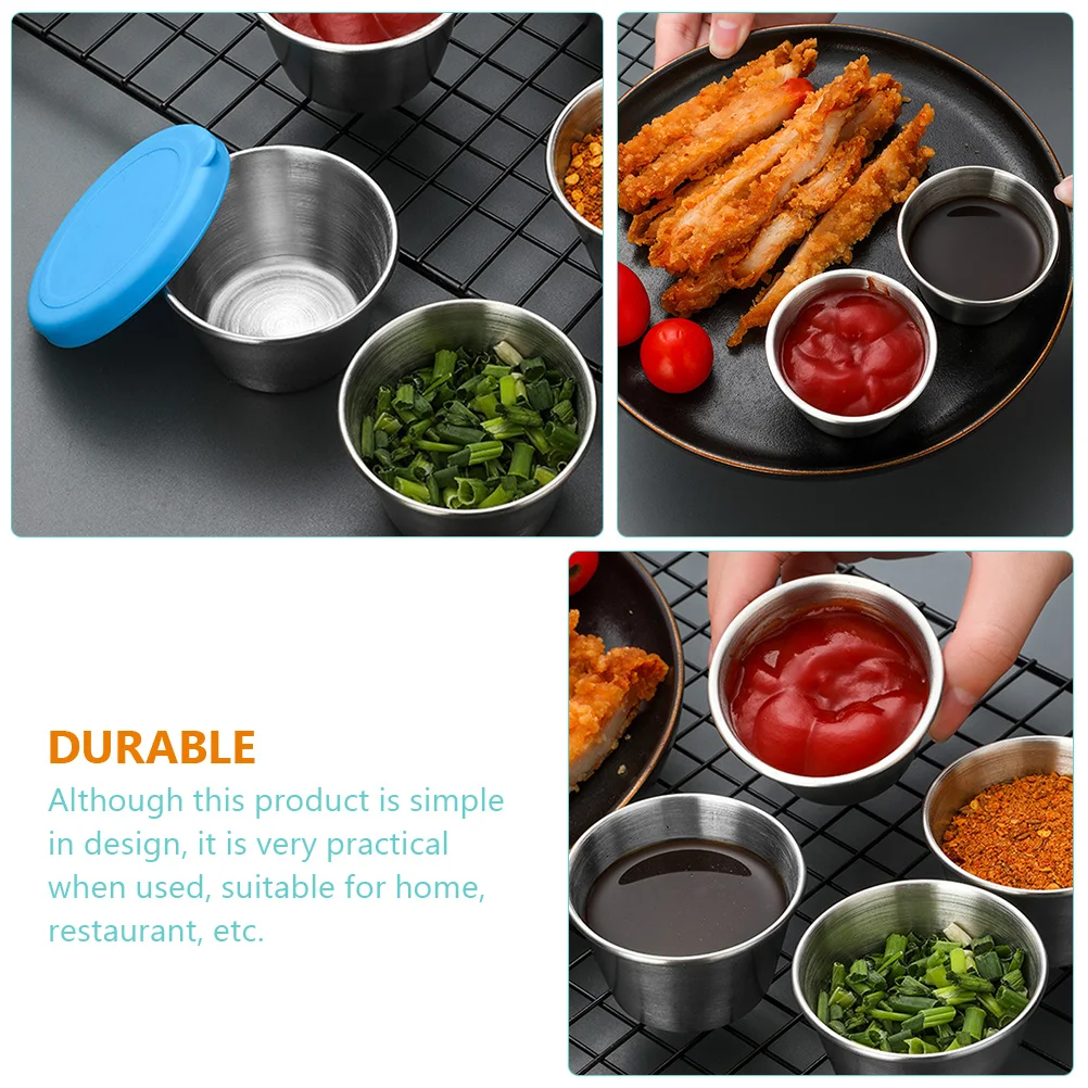 6pcs Stainless Steel Dipping Sauce Cups Small Bowls Silica Gel Containers Seasoning Plates Kitchen Home Restaurant Practical
6pcs Stainless Steel Dipping Sauce Cups Small Bowls Silica Gel Containers Seasoning Plates Kitchen Home Restaurant Practical