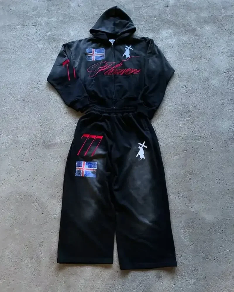 2025 Trendy Brand Casual Harajuku Retro Oversized Zipper Hoodie Men Y2k New Hip-hop High Street Punk Rock Loose Wide-leg Pants
2025 Trendy Brand Casual Harajuku Retro Oversized Zipper Hoodie Men Y2k New Hip-hop High Street Punk Rock Loose Wide-leg Pants