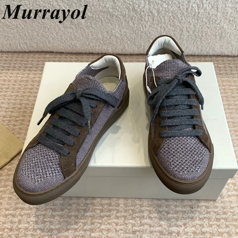 Knitted Stretch Mixed Colors Lace Up Flat Shoes Women String Bead Decor Sneakers Four Seasons Versatile Casual Shoes Board Shoes
Knitted Stretch Mixed Colors Lace Up Flat Shoes Women String Bead Decor Sneakers Four Seasons Versatile Casual Shoes Board Shoes