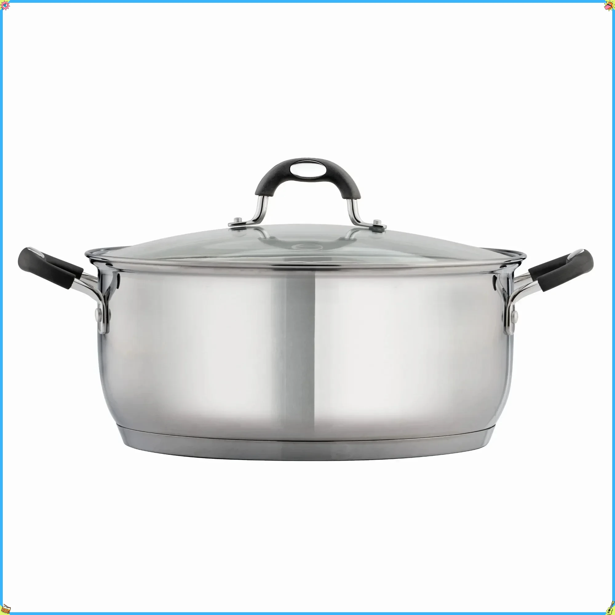 Professional 9QT Stainless Steel Dutch Oven for Chefs & Home Cooking, Ideal for Soups, Stews & Braising Meats
Professional 9QT Stainless Steel Dutch Oven for Chefs & Home Cooking, Ideal for Soups, Stews & Braising Meats