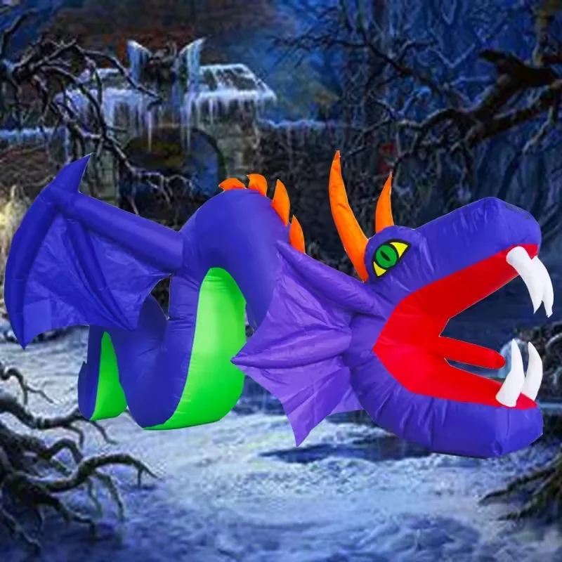 Inflatable Dragon with Huge Wings, Outdoor Decorations, Halloween Decorations, New Style, 10ft
Inflatable Dragon with Huge Wings, Outdoor Decorations, Halloween Decorations, New Style, 10ft