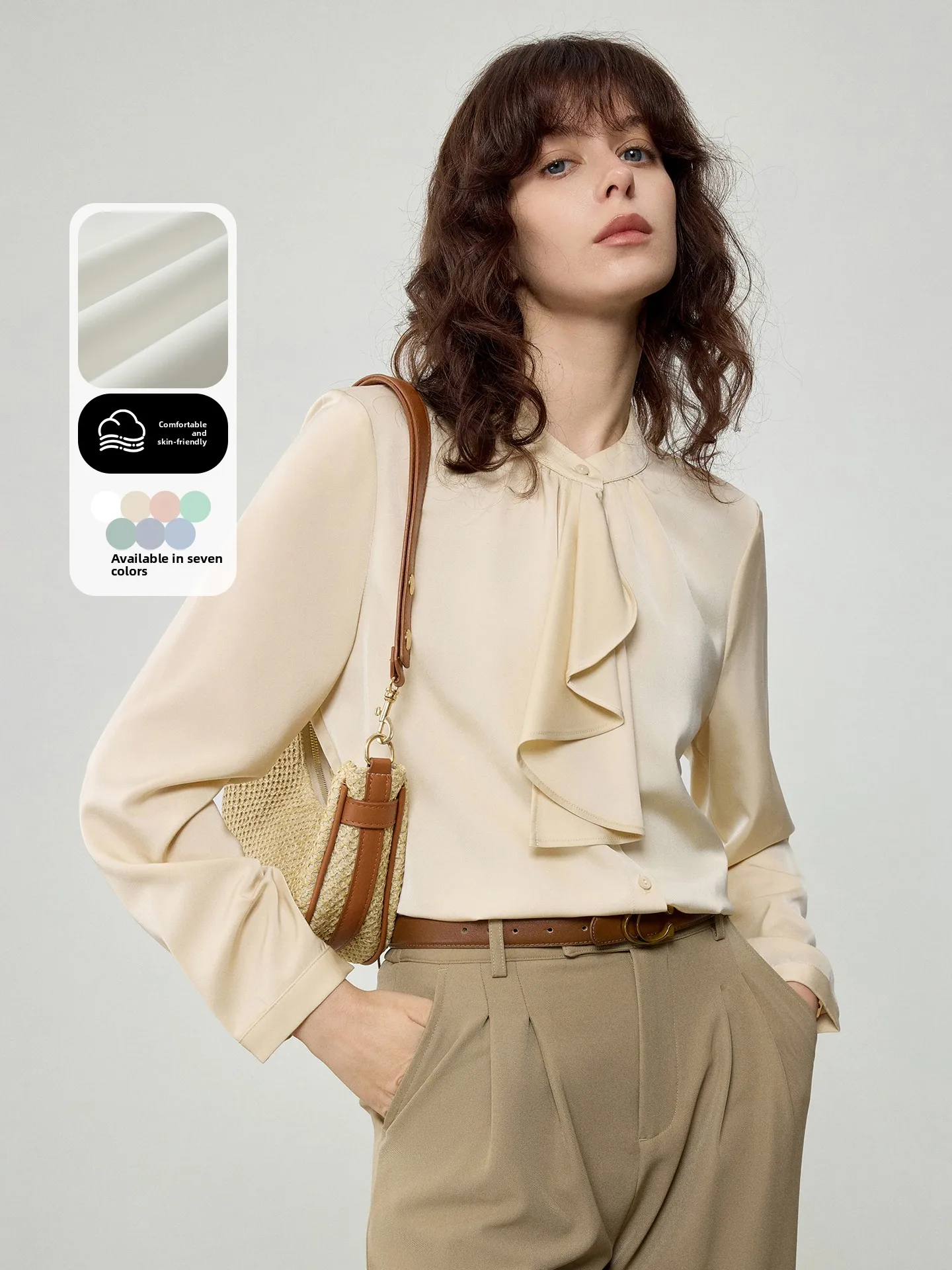 Yakejia Version Upgraded 20 Plum Blossom Color Asymmetrical Sash Women's Spring Autumn Design Commute Shirt Comfortable Breat...
Yakejia Version Upgraded 20 Plum Blossom Color Asymmetrical Sash Women's Spring Autumn Design Commute Shirt Comfortable Breat...