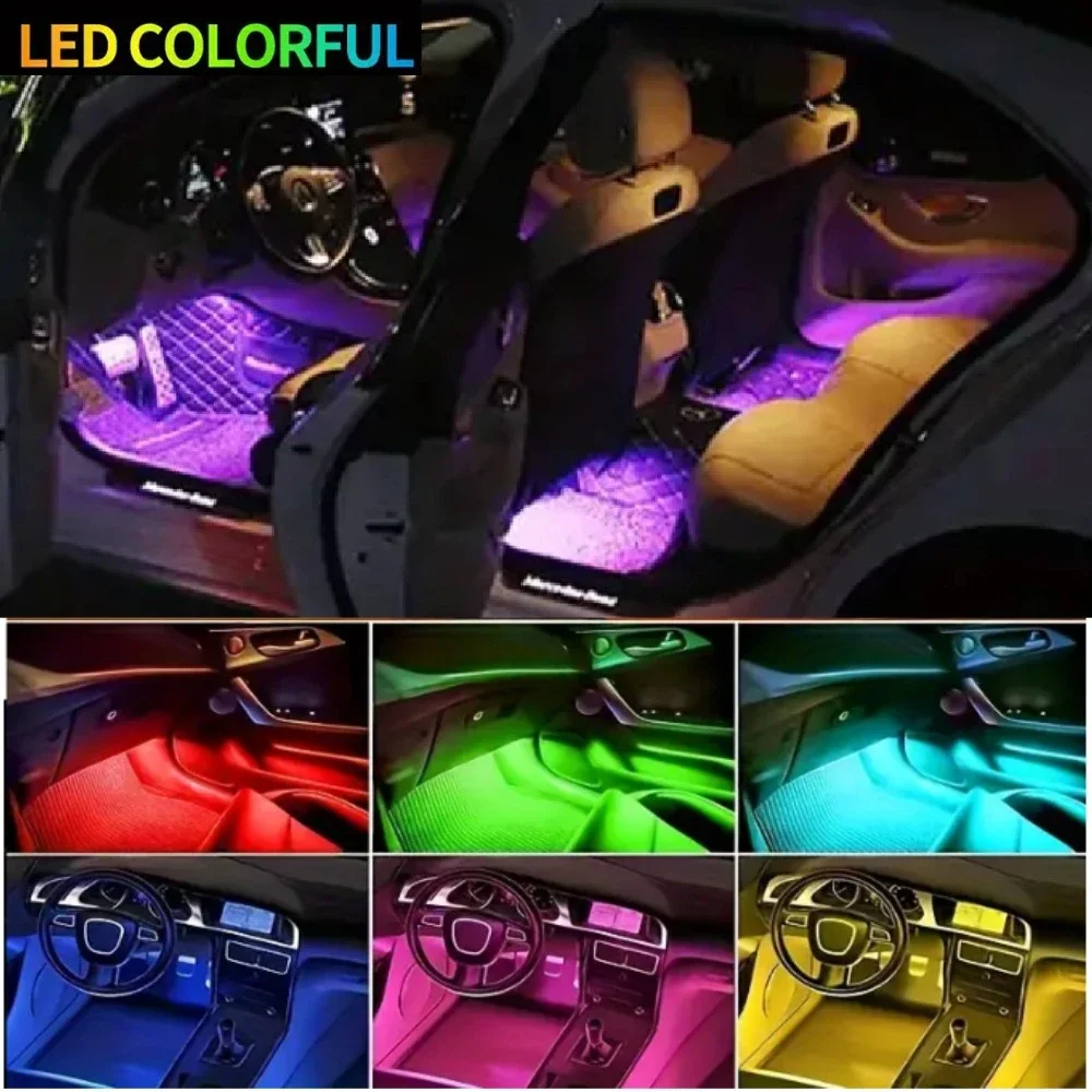 Universal RGB Car Interior LED Ambient Light Kit 64 Color Acrylic Guide Strip 10 in 1 APP Control Decorative Atmosphere Lamp 12V
Universal RGB Car Interior LED Ambient Light Kit 64 Color Acrylic Guide Strip 10 in 1 APP Control Decorative Atmosphere Lamp 12V