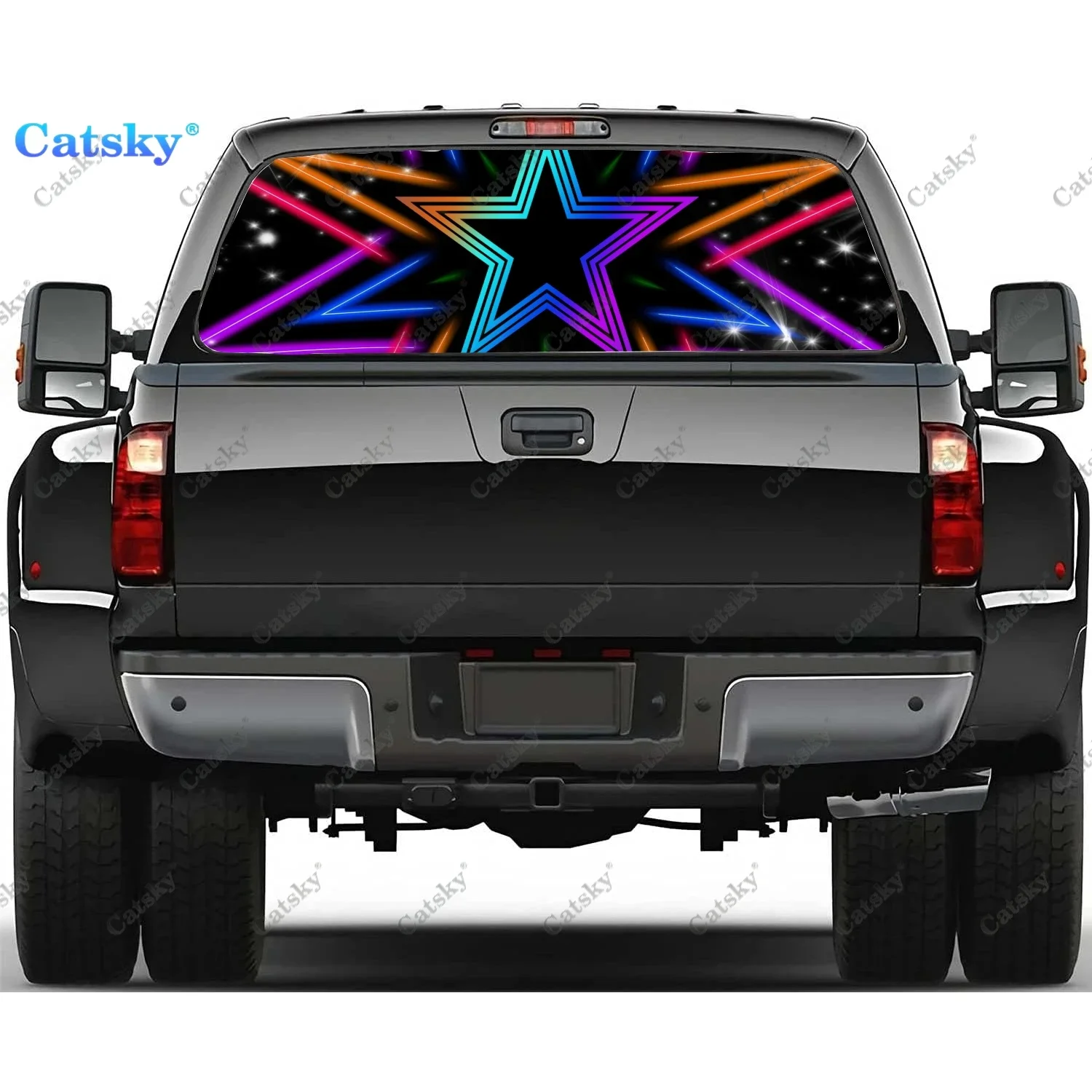 Абстрактные наклейки на заднее окно со звездами для грузовиков, наклейка на окно пикапа, тонировка заднего стекла, графические перфорированные виниловые наклейки для грузовиков 
Абстрактные наклейки на заднее окно со звездами для грузовиков, наклейка на окно пикапа, тонировка заднего стекла, графические перфорированные виниловые наклейки для грузовиков