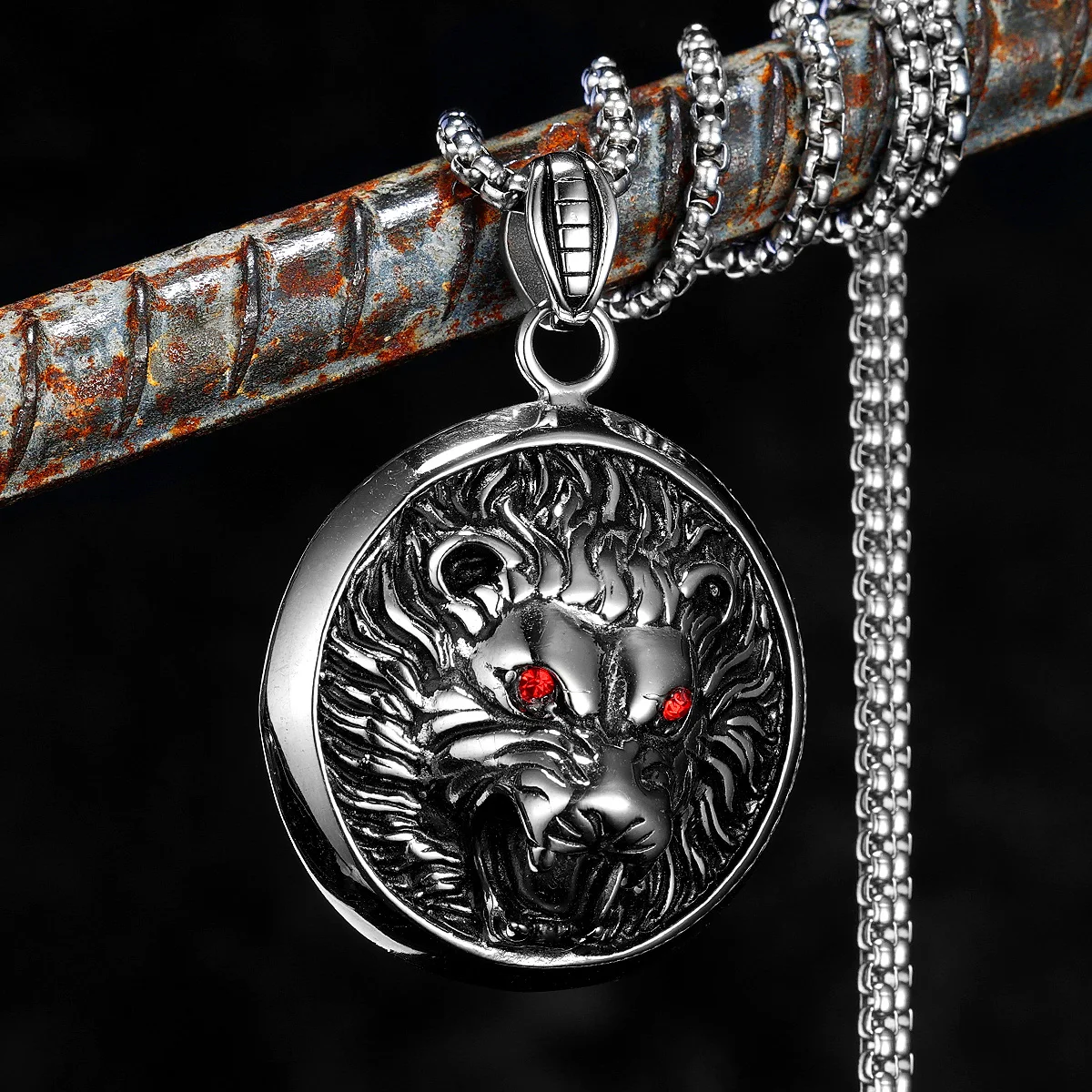 Lion Gemstone Unique Men Necklaces Stainless Steel Pendant Chain Vintage Jewelry Punk Rock Male Biker Accessory Daily Wear Gift
Lion Gemstone Unique Men Necklaces Stainless Steel Pendant Chain Vintage Jewelry Punk Rock Male Biker Accessory Daily Wear Gift
