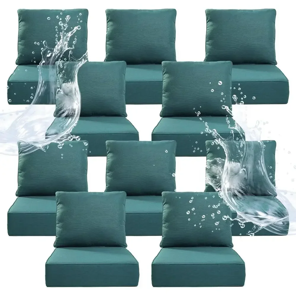 10-Piece Outdoor Chair Cushion Set - 24 x 24 x 6 Waterproof Patio Cushions with Removable Cover, High Density Foam Filling - Pea
10-Piece Outdoor Chair Cushion Set - 24 x 24 x 6 Waterproof Patio Cushions with Removable Cover, High Density Foam Filling - Pea