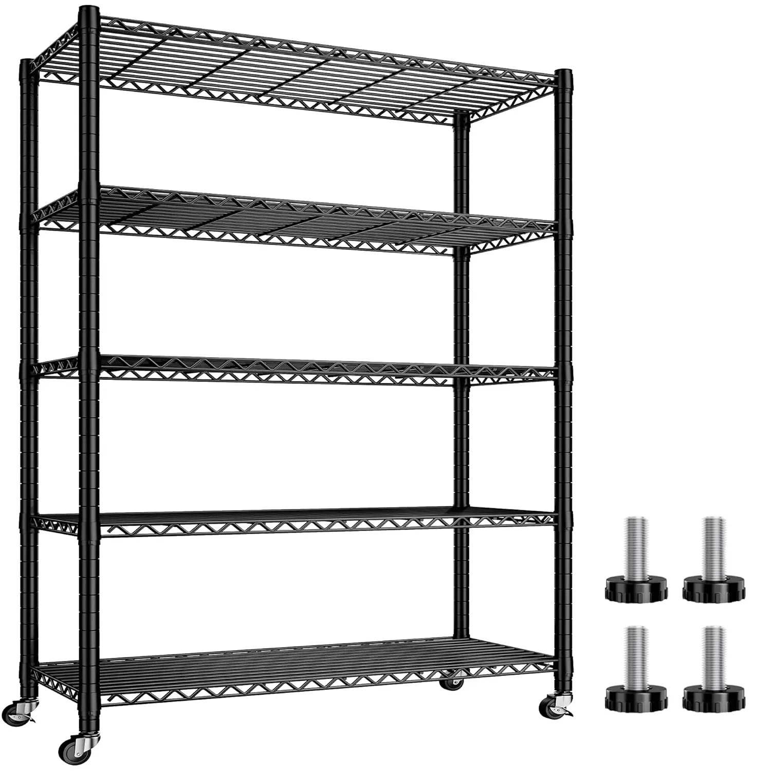 1980LBS 5 Tier Metal Shelving Unit Adjustable Wire Garage Pantry Kitchen 76''H 36''W 16''D Custom
1980LBS 5 Tier Metal Shelving Unit Adjustable Wire Garage Pantry Kitchen 76''H 36''W 16''D Custom