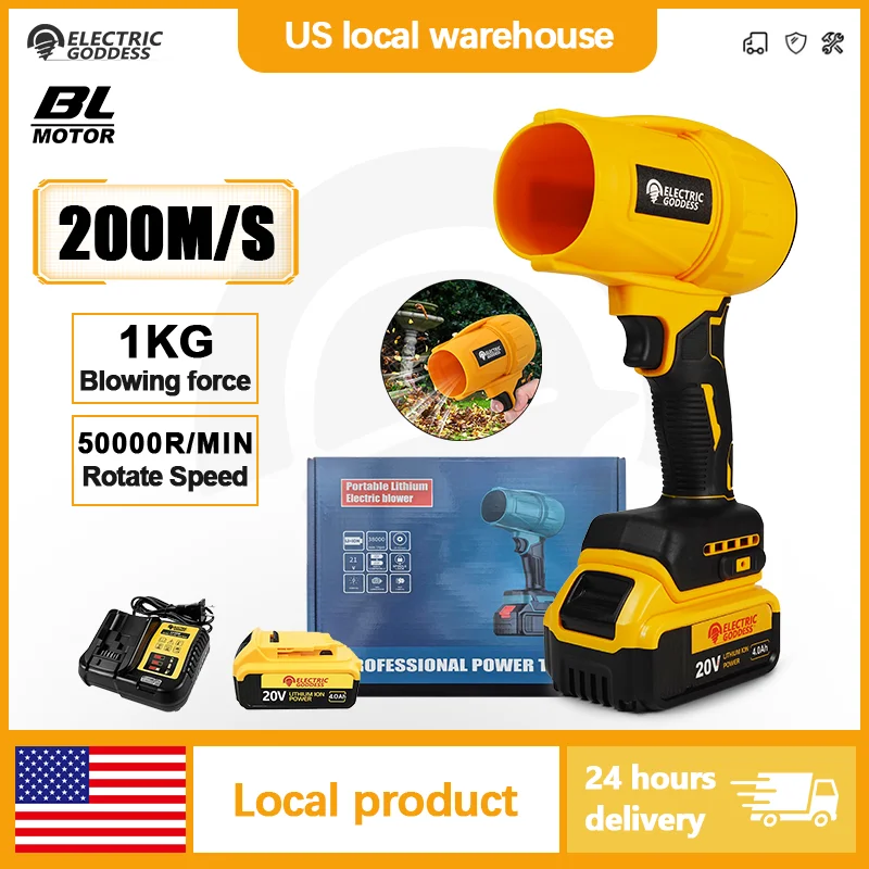Electric Goddess Brushless Motor For Dewalt 20V Battery Electric Hair Drier Handheld Super Strong Wind Trubon Fan Jet Blower
Electric Goddess Brushless Motor For Dewalt 20V Battery Electric Hair Drier Handheld Super Strong Wind Trubon Fan Jet Blower
