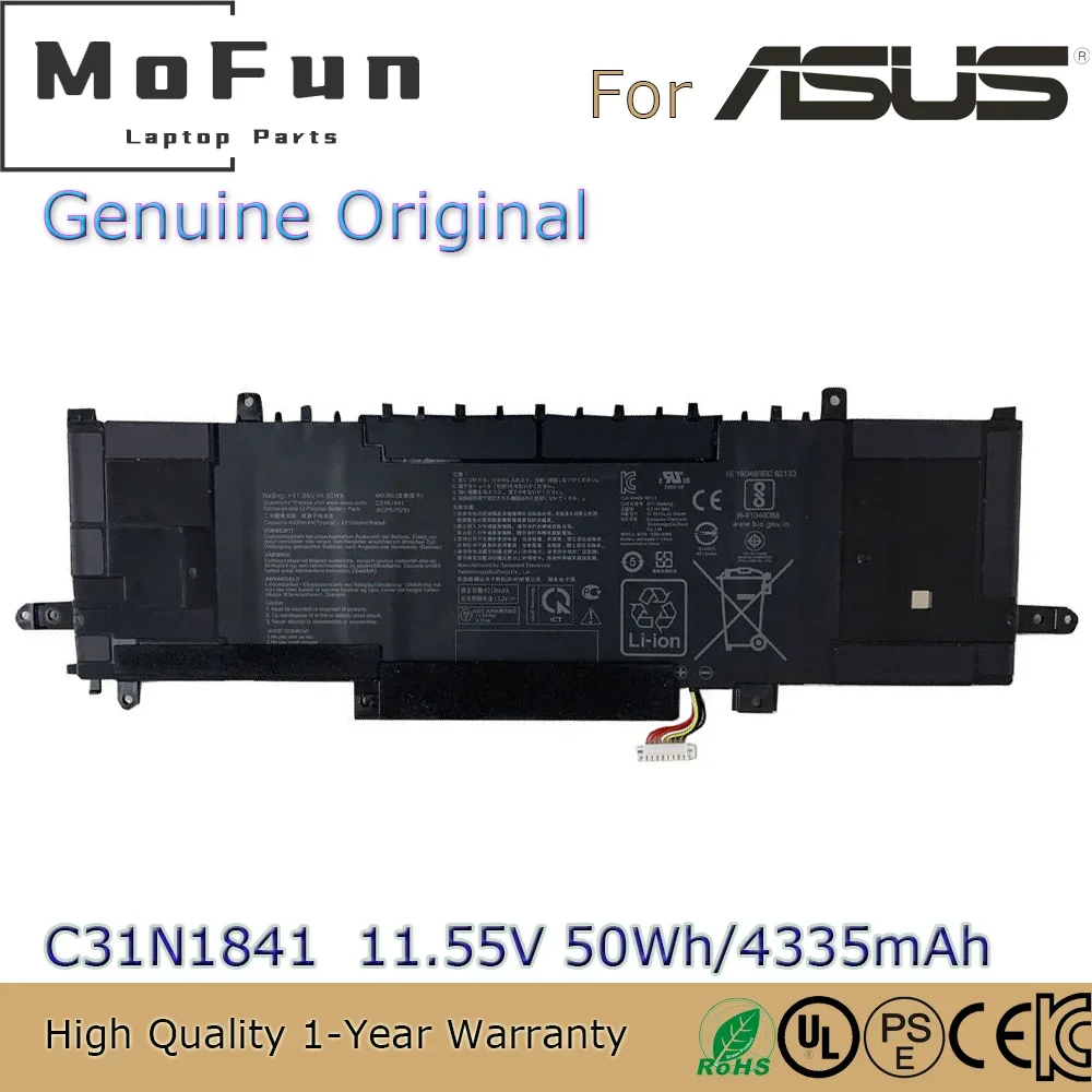 Brand New Original C31N1841 11.55V 50Wh Laptop Battery for ASUS ZenBook 14 UM433DA UX334FL UX434DA UX463FA UX463FL etc.
Brand New Original C31N1841 11.55V 50Wh Laptop Battery for ASUS ZenBook 14 UM433DA UX334FL UX434DA UX463FA UX463FL etc.