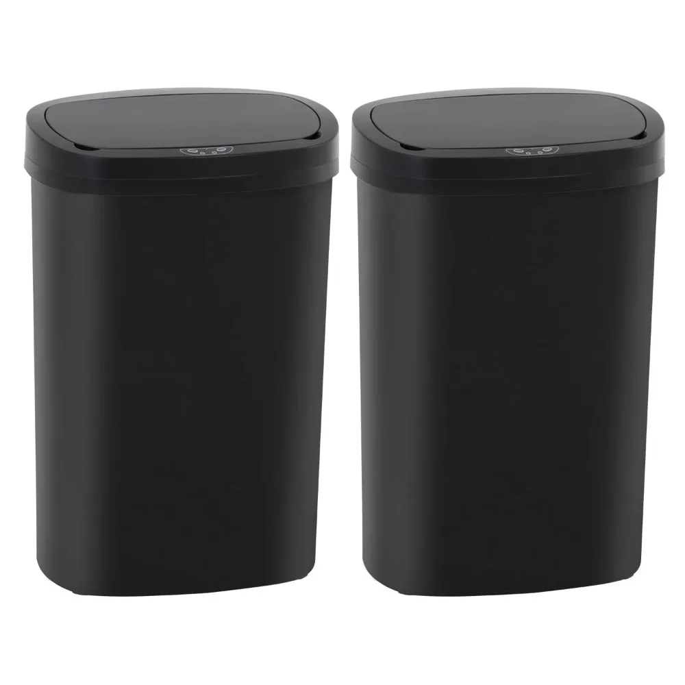13 gallon kitchen trash can with lid automatic trash can, kitchen bedroom bathroom office waterproof trash can, 2 pieces
13 gallon kitchen trash can with lid automatic trash can, kitchen bedroom bathroom office waterproof trash can, 2 pieces