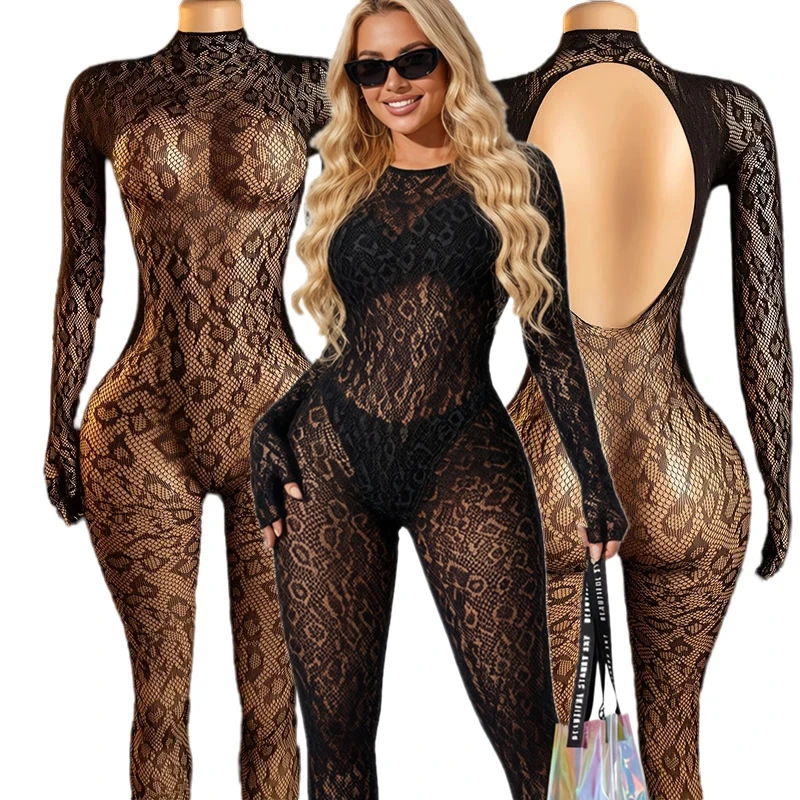 Leotard Cosplay Jump Suit Fishnet Jumpsuit Hot Backless Sexy for Women Ultra-thin Summer Body Stocking Long Sleeve Mesh Lingerie
Leotard Cosplay Jump Suit Fishnet Jumpsuit Hot Backless Sexy for Women Ultra-thin Summer Body Stocking Long Sleeve Mesh Lingerie