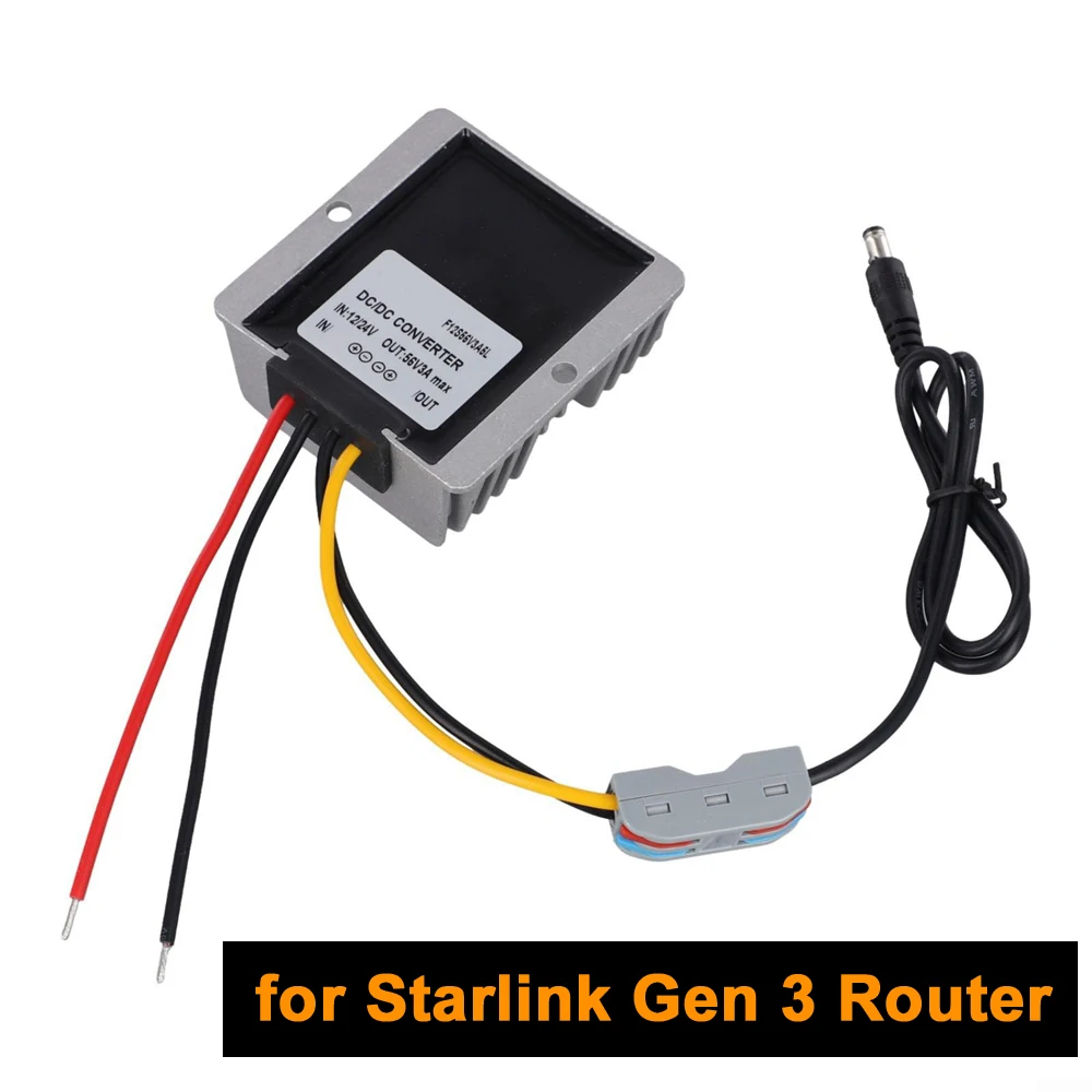 Для маршрутизатора Starlink Gen 3 Преобразователь питания постоянного тока от 12 В до 56 В Повышающий адаптер питания 3 А Регулятор для аксессуаров Starlink Gen 3
Для маршрутизатора Starlink Gen 3 Преобразователь питания постоянного тока от 12 В до 56 В Повышающий адаптер питания 3 А Регулятор для аксессуаров Starlink Gen 3