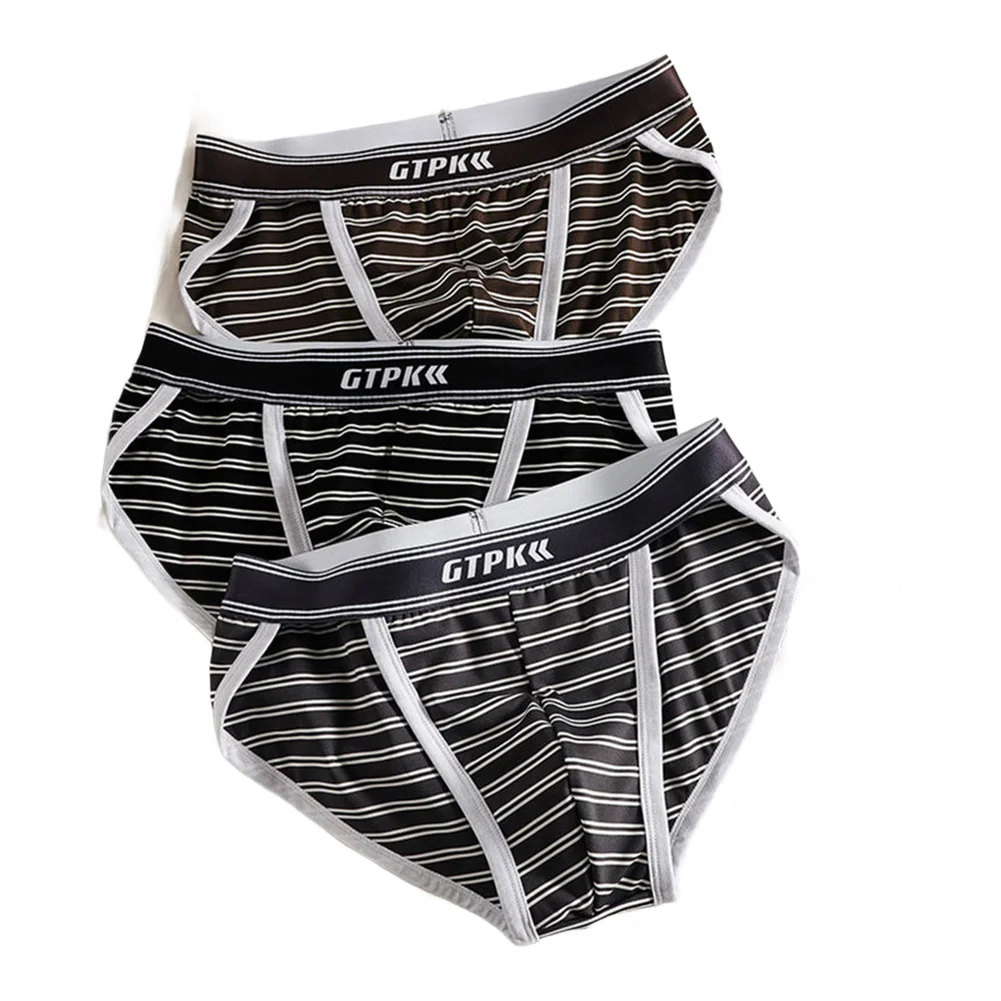 Elastic Men High Cut Sexy Underwear Fashion Striped Lingerie Bulge Pouch Breathable Low Waist Soft Briefs Panties
Elastic Men High Cut Sexy Underwear Fashion Striped Lingerie Bulge Pouch Breathable Low Waist Soft Briefs Panties