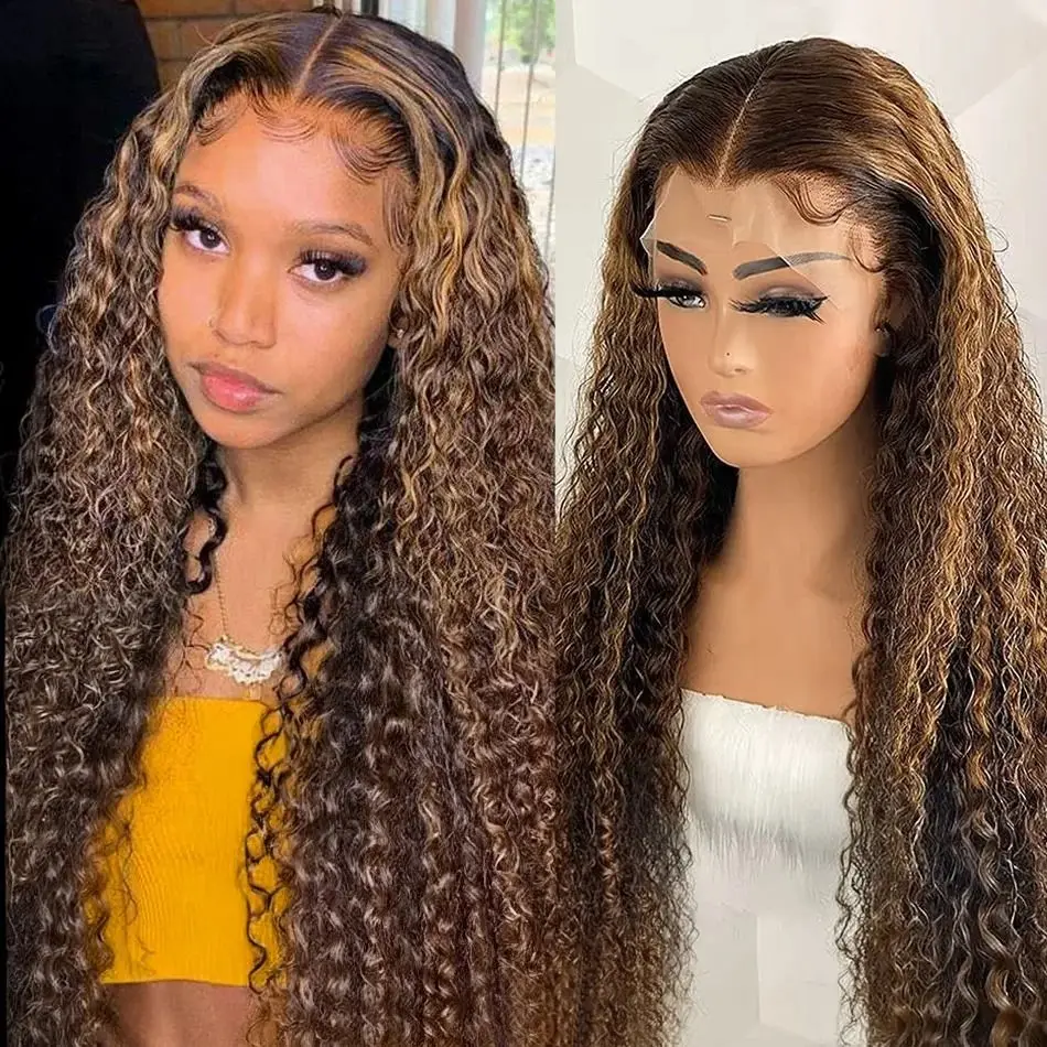 13x6 Glueless HD Lace Front Wig Water Wave Curly highlight Frontal 100% Human Hair Wigs Brazilian Wigs 30 Inch For Women Choice
13x6 Glueless HD Lace Front Wig Water Wave Curly highlight Frontal 100% Human Hair Wigs Brazilian Wigs 30 Inch For Women Choice