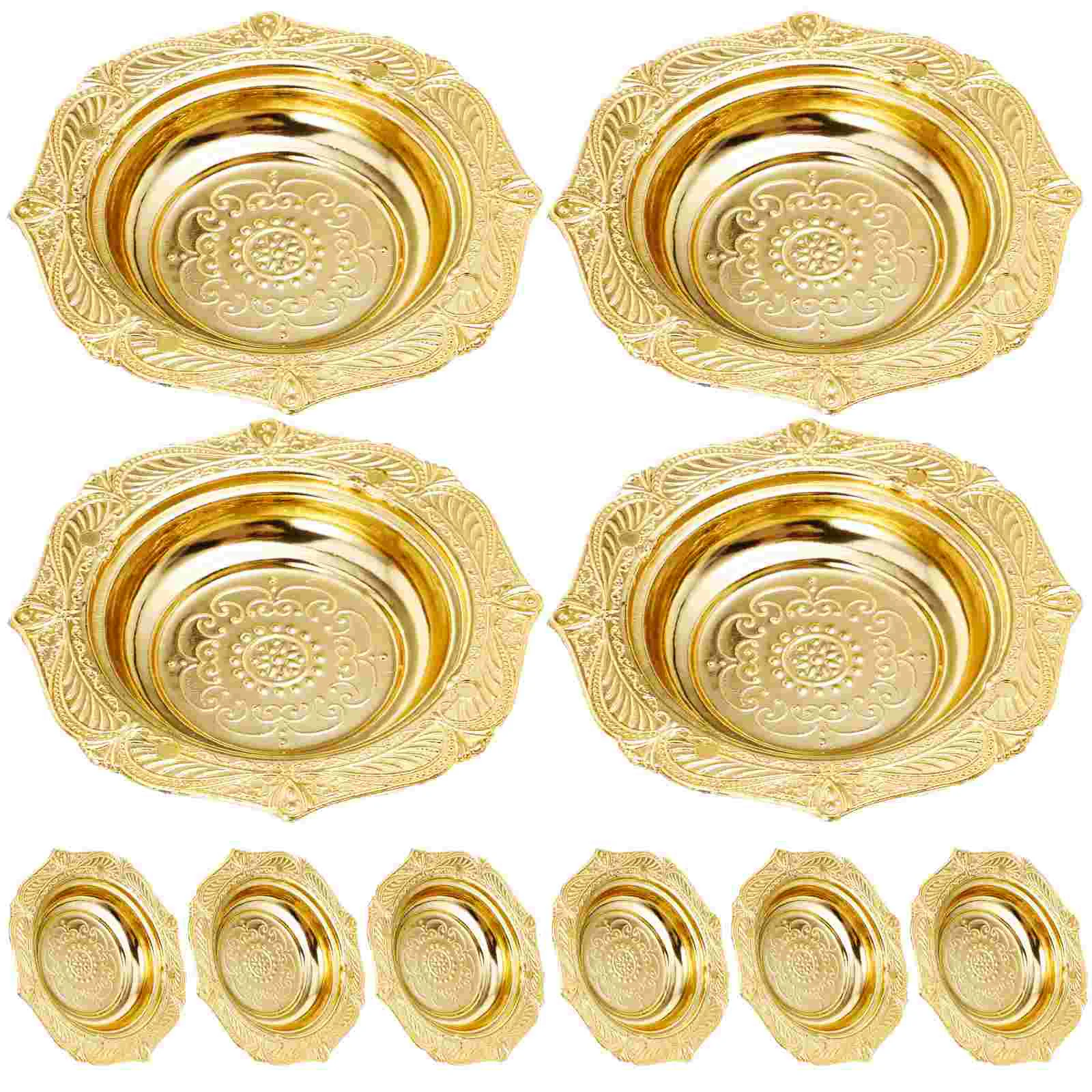 12 Pcs Cake Plate Small Tray Gathering Food Party Favor Golden Platters Convenient Dinner
12 Pcs Cake Plate Small Tray Gathering Food Party Favor Golden Platters Convenient Dinner