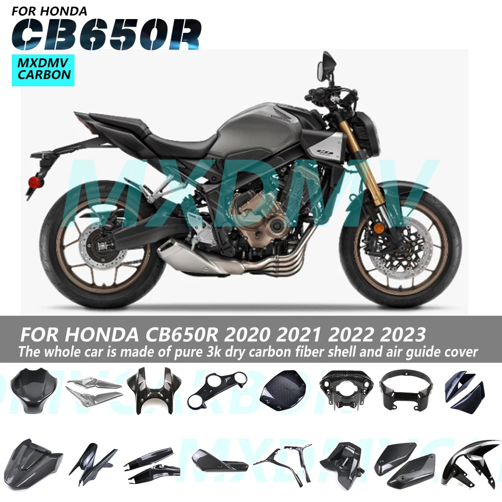 For HONDA CB650R 2020 2021 2022 2023 100% Carbon Fiber Fairings Kits Guard Cowl Protection Motorcycle Accessories
For HONDA CB650R 2020 2021 2022 2023 100% Carbon Fiber Fairings Kits Guard Cowl Protection Motorcycle Accessories